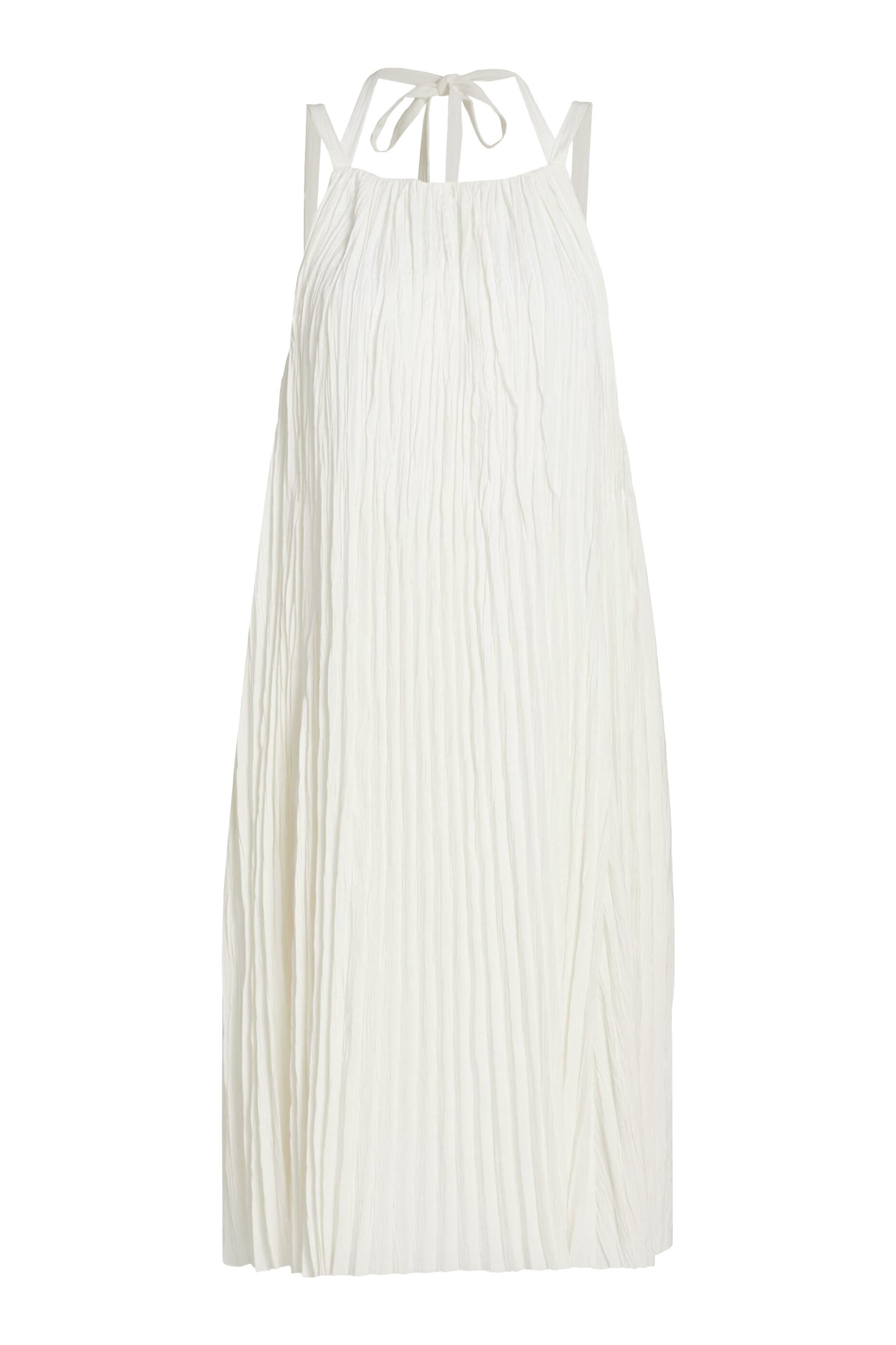 Pintuck Pleated A-Line Dress