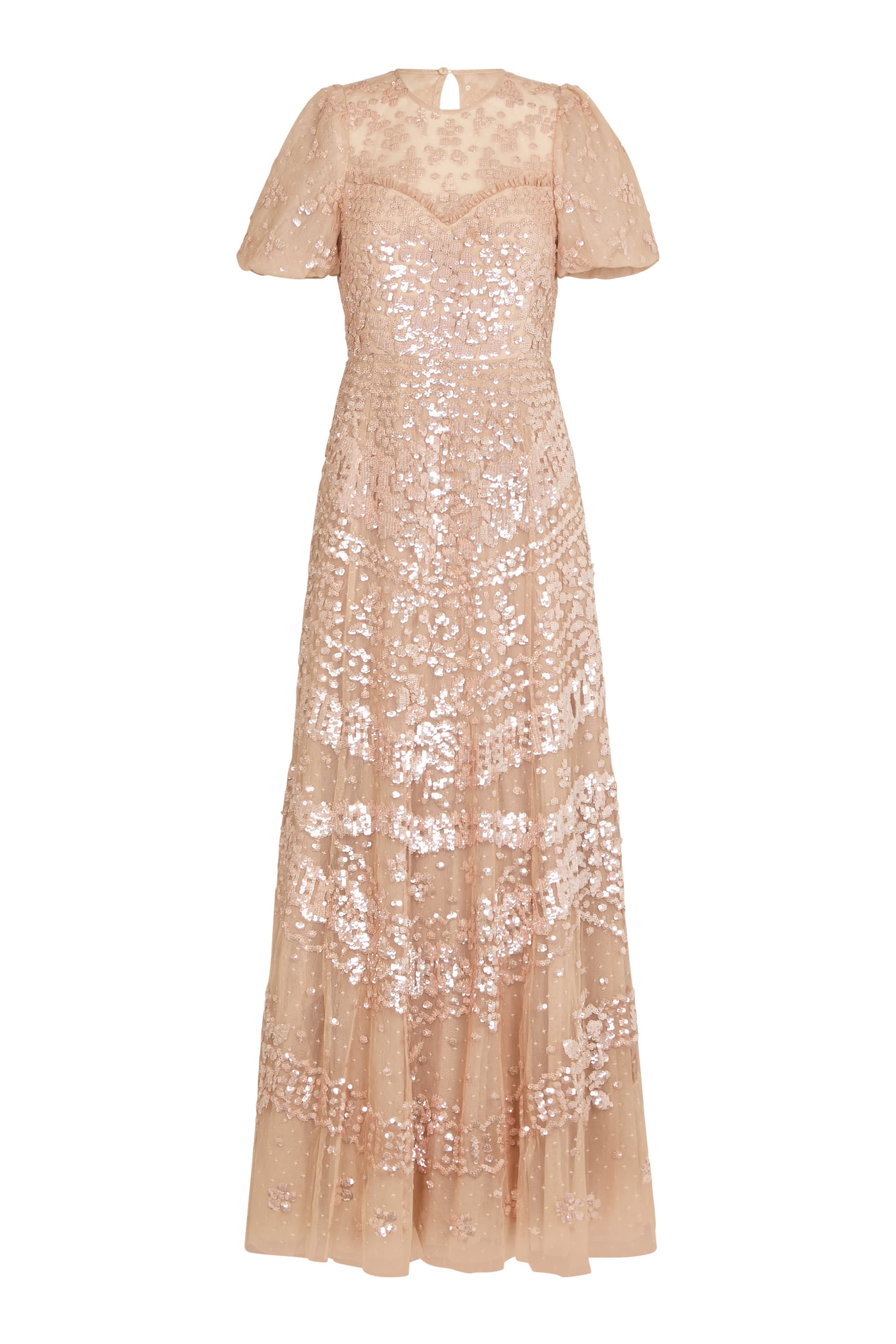 Anais Sequin Short Sleeve Gown