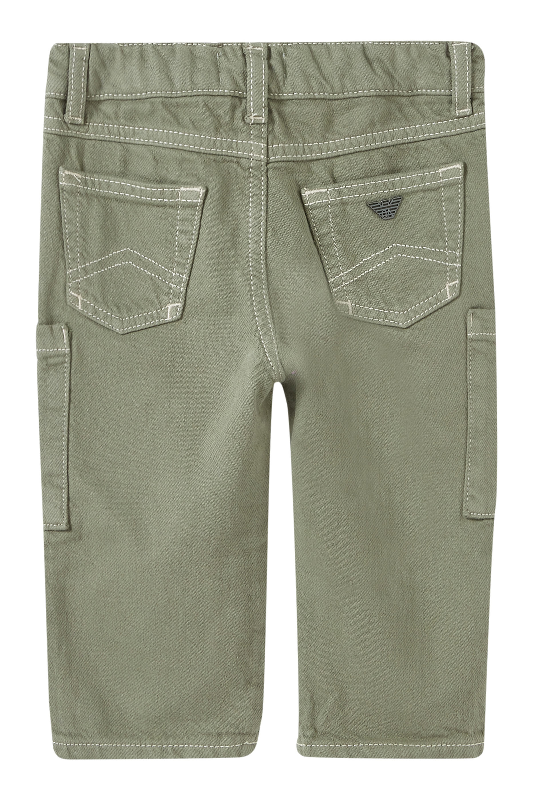 Kids Denim Cargo Pants