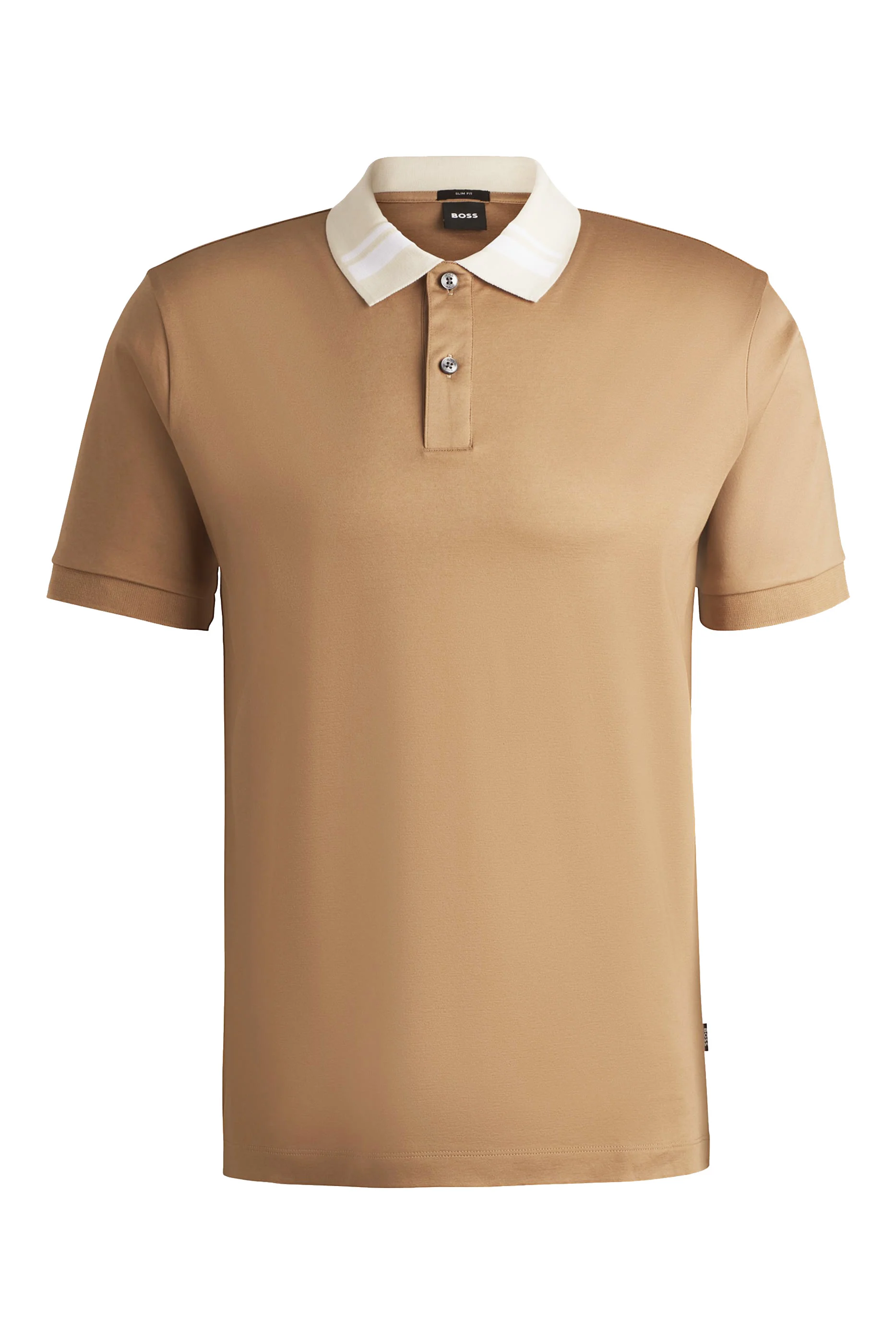 Slim Fit Polo Shirt with Collar Stripes