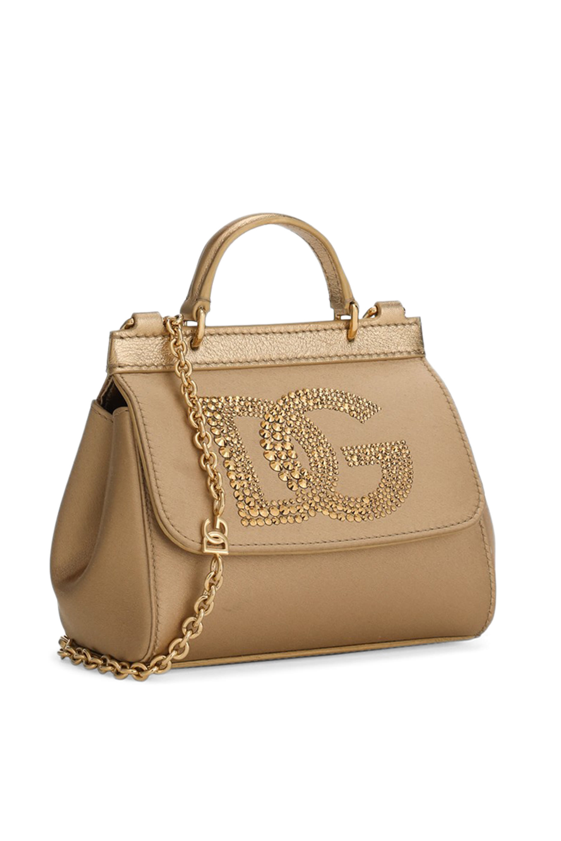 DG Logo Satin & Laminated Calfskin Sicily Bag