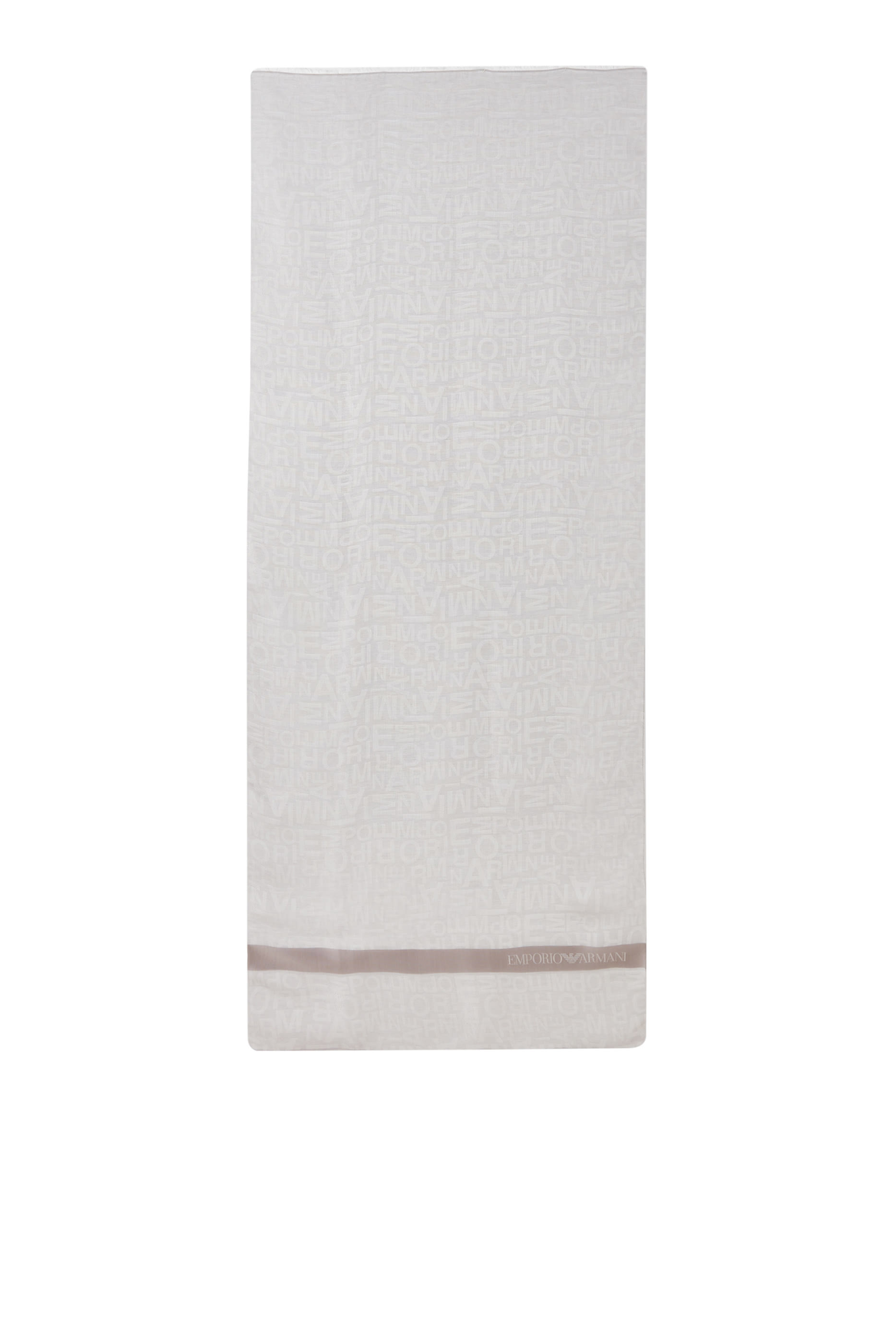 Modal Blend Stole with Lurex & Jacquard Lettering Scarf