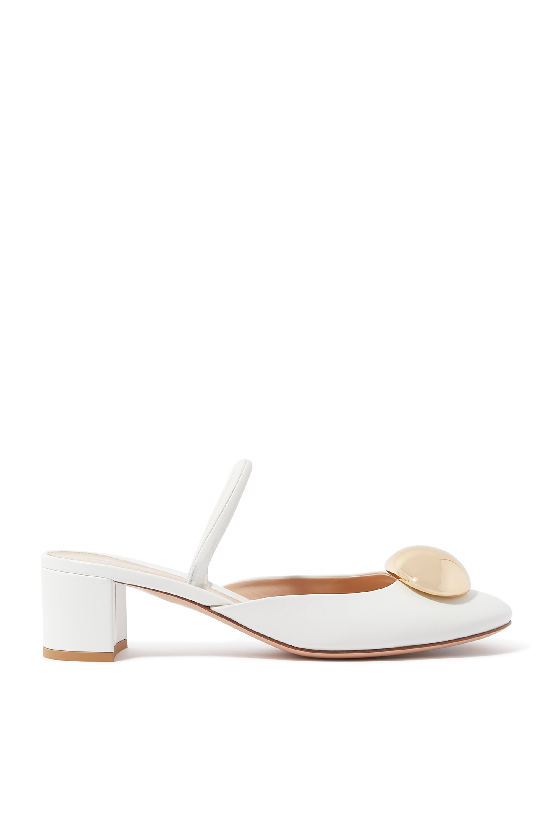 Sphera 45 Leather Block Heel Slingbacks