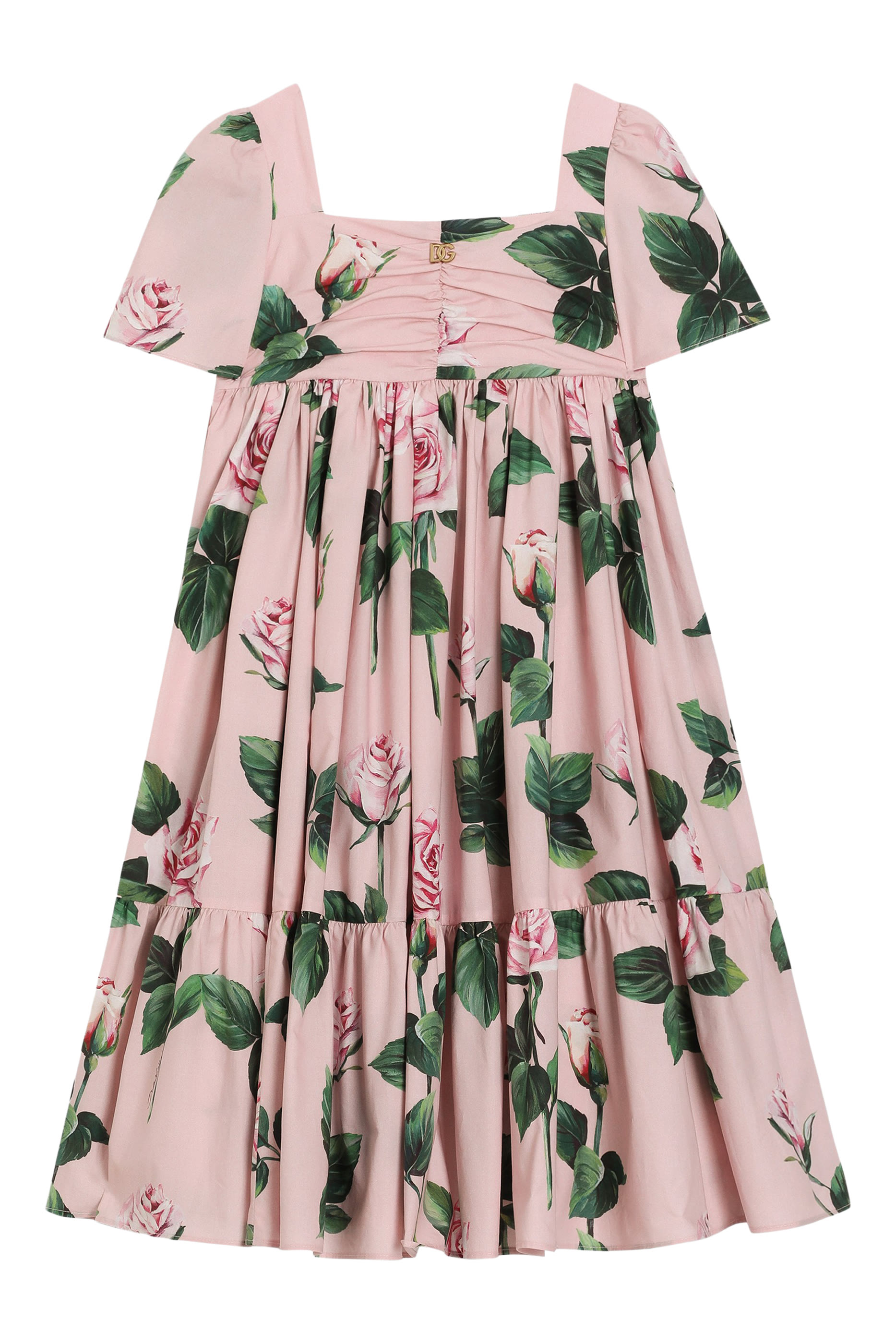 Kids Rose-Print Poplin Dress