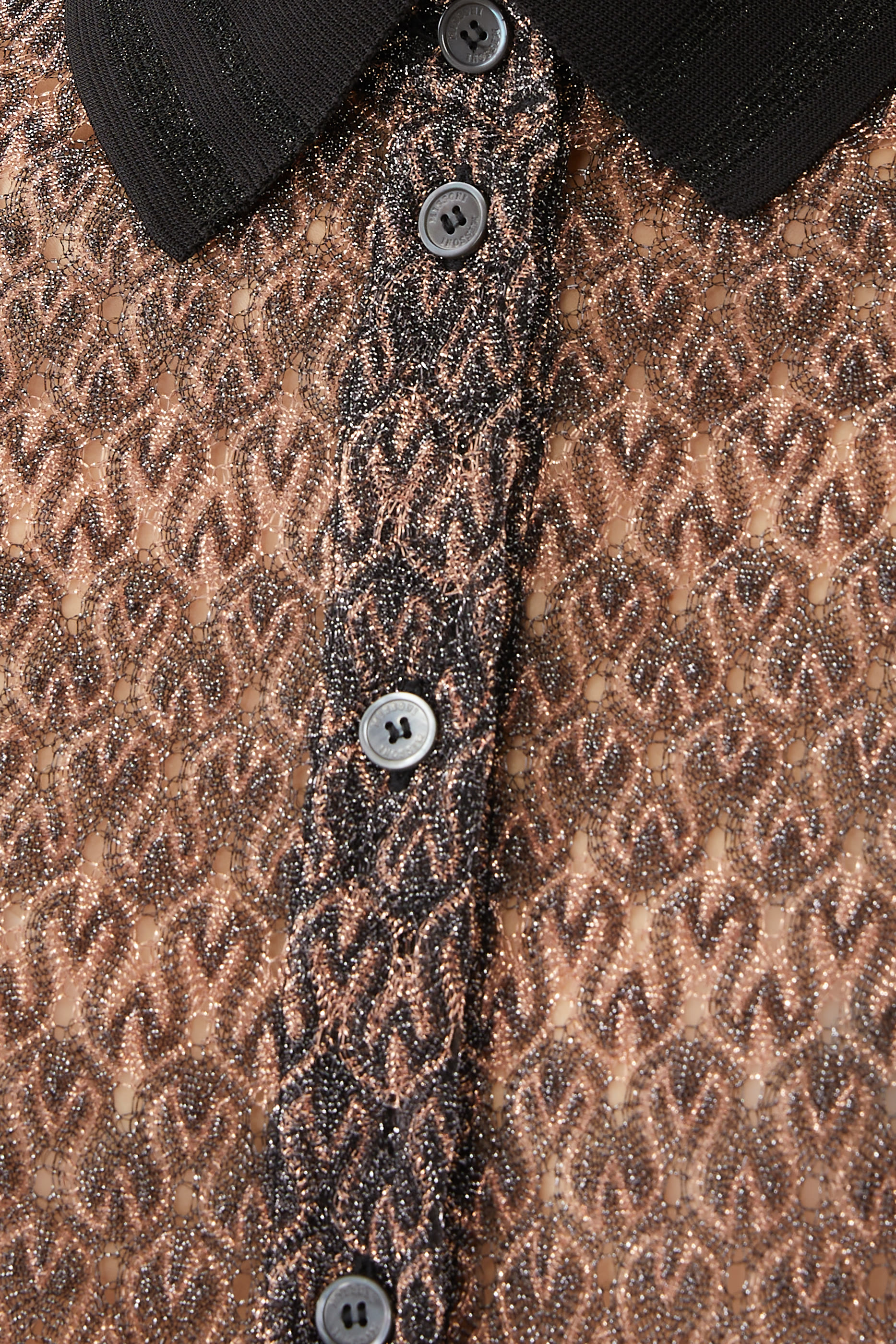 Lace Raschel Lame' Long Sleeve Shirt