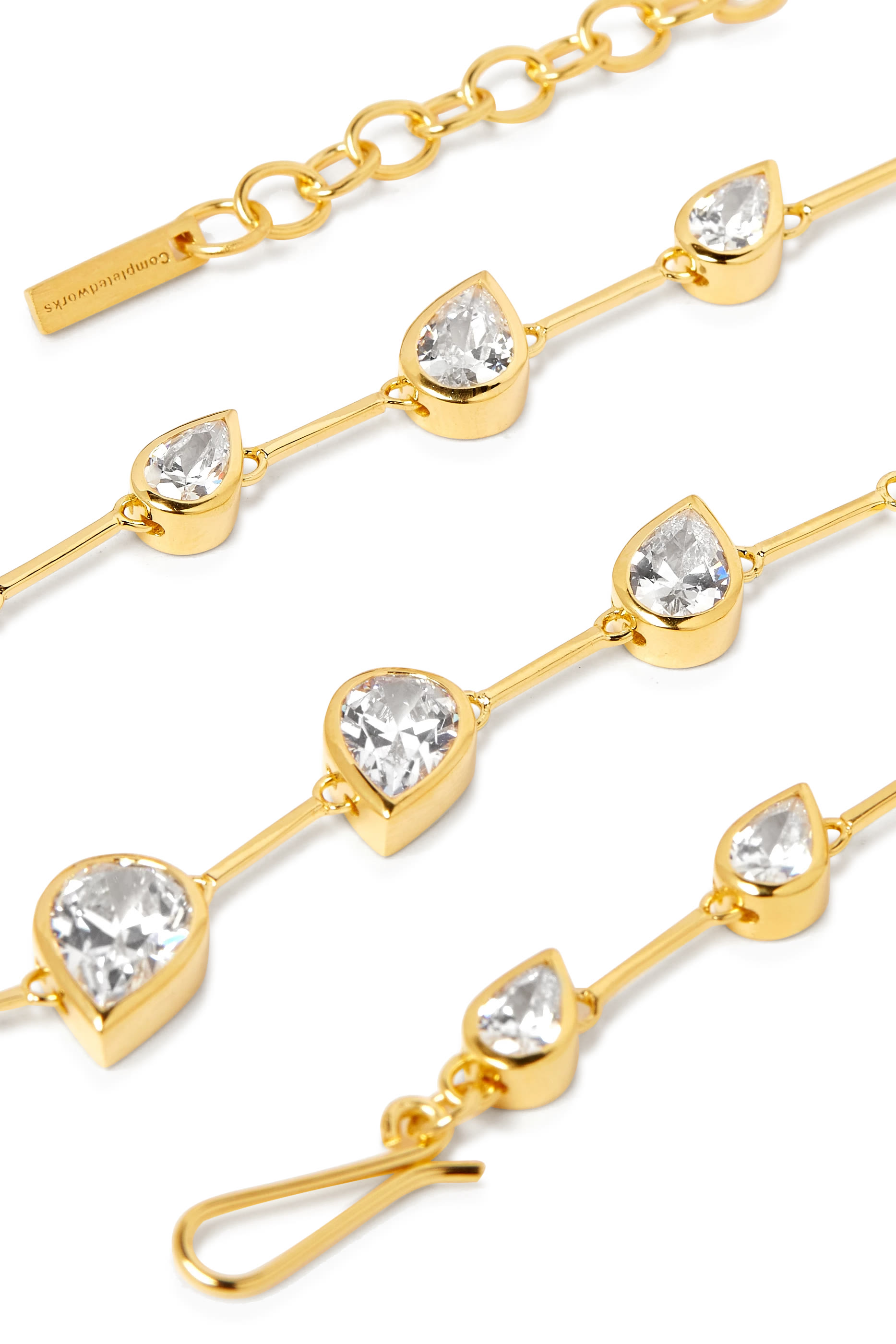 Myriad Necklace, Recycled Sterling Silver Plated in 18k Yellow Gold Vermeil &  Zirconia