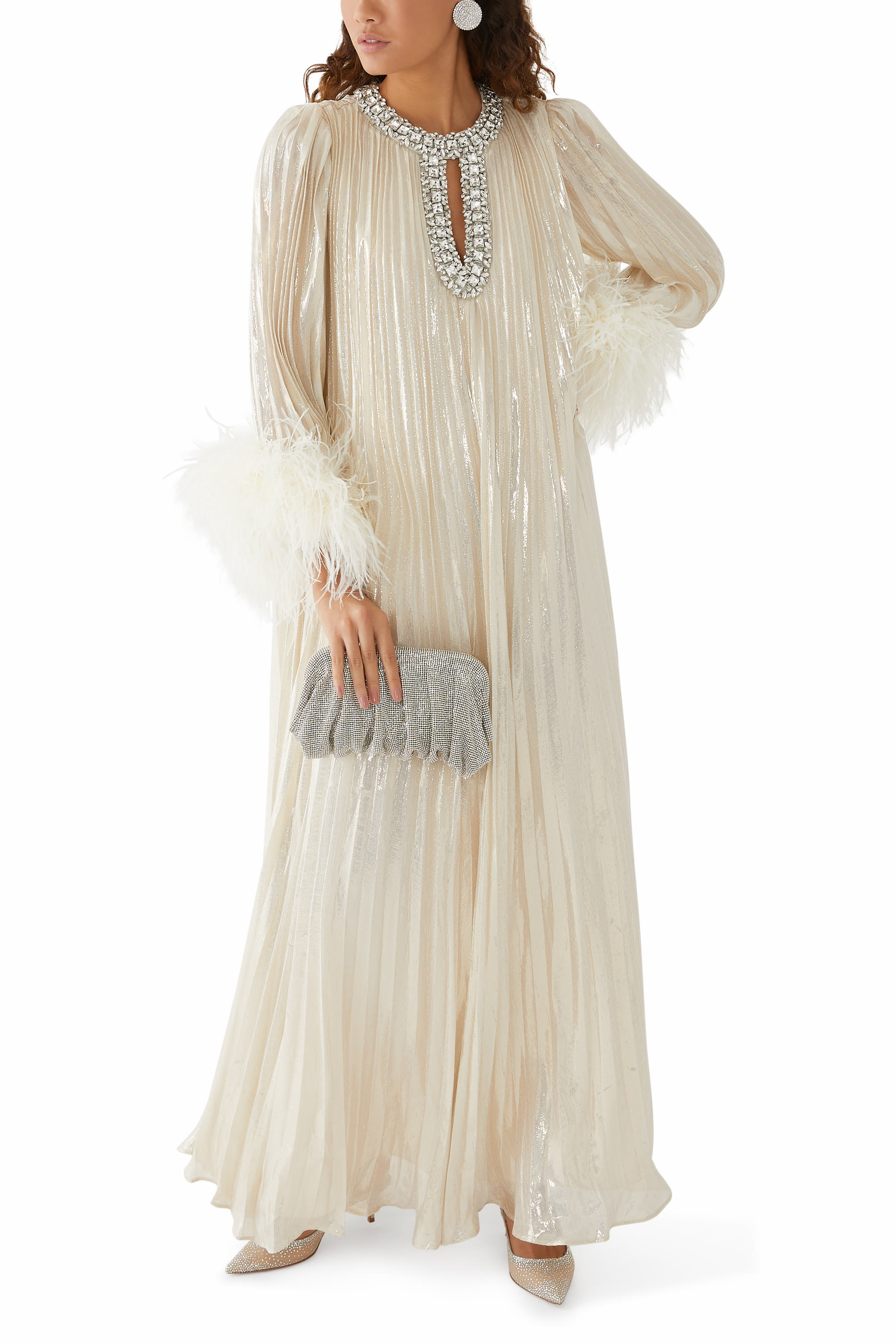 Feather Maxi Dress