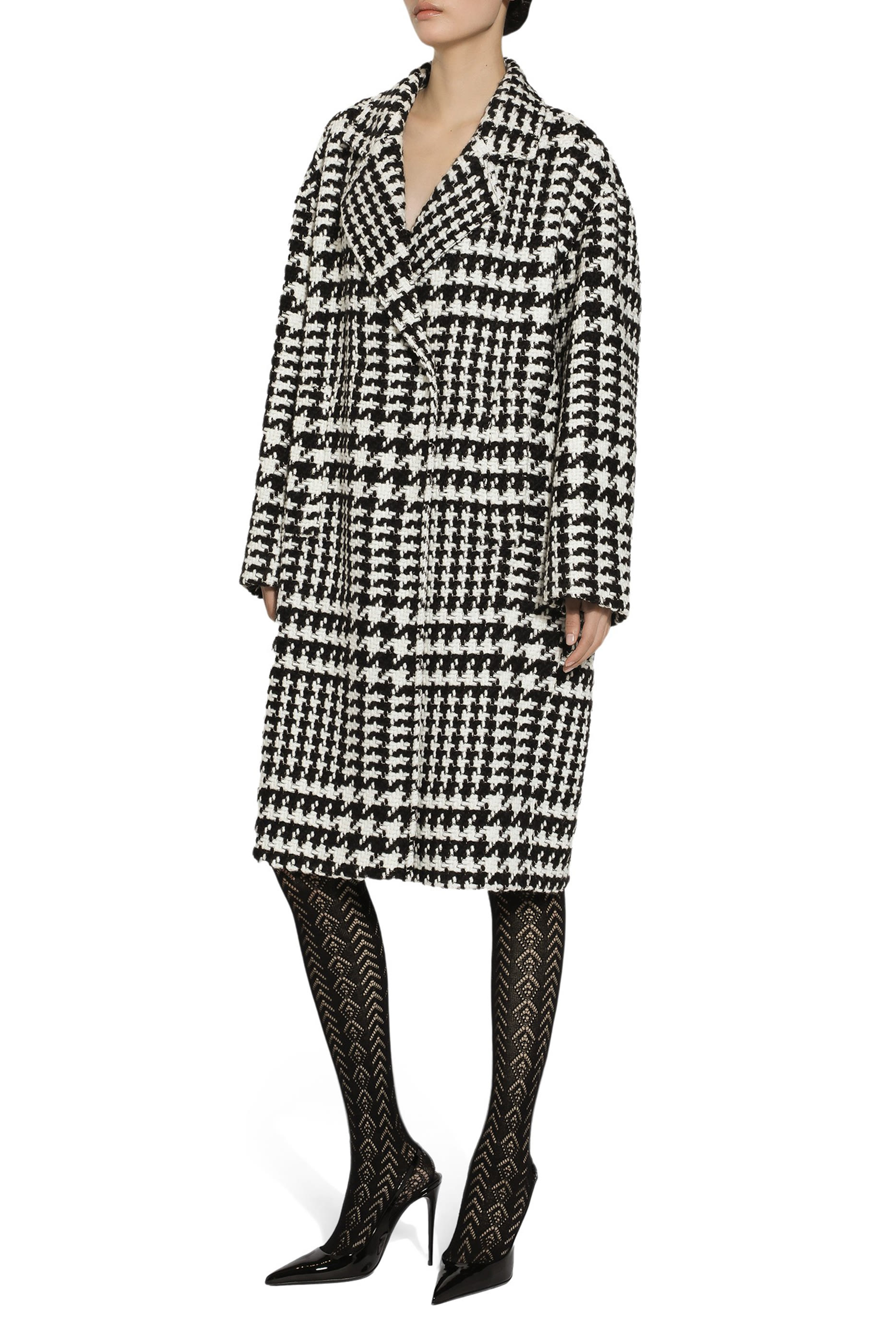 Oversize Houndstooth Coat
