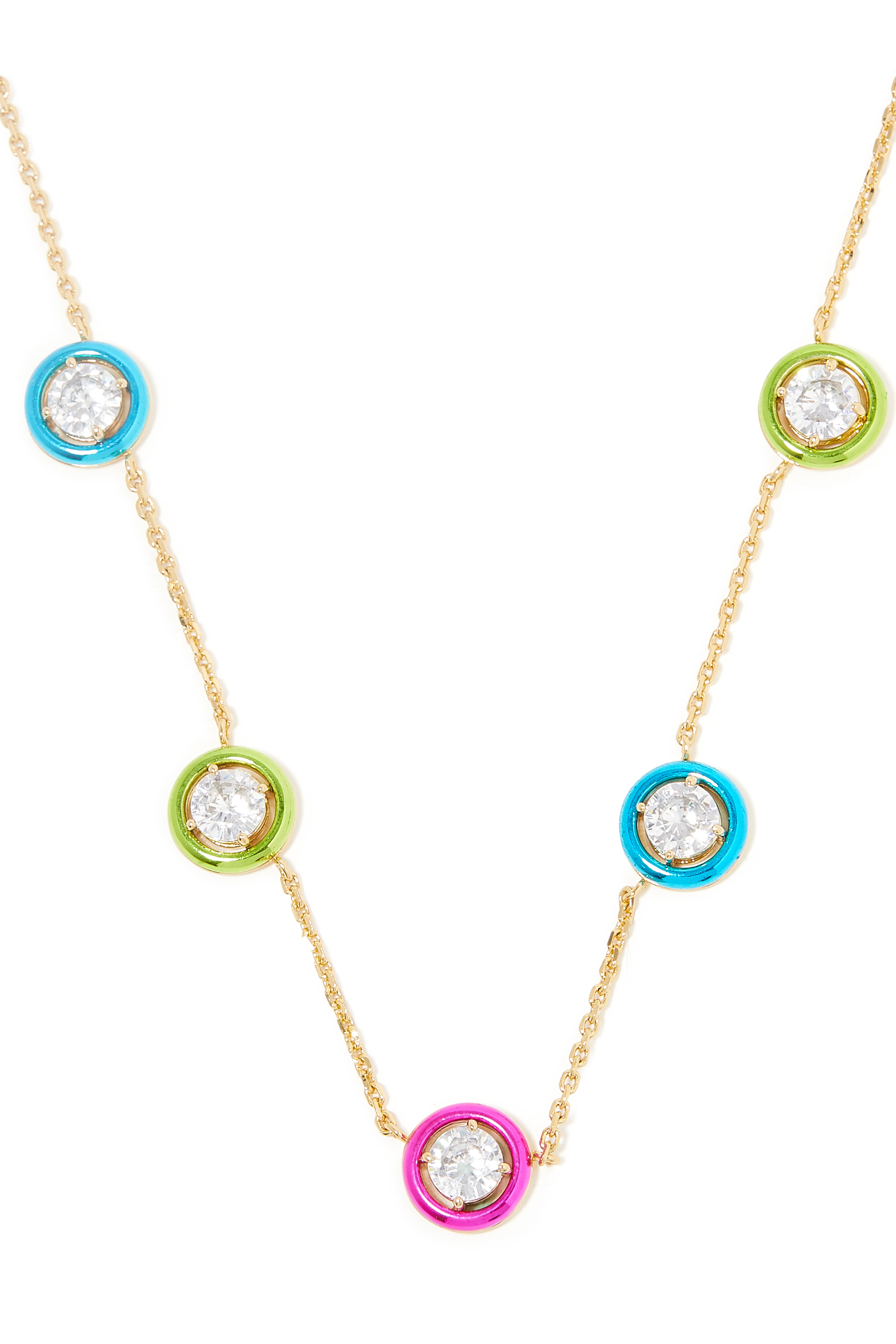 Buy Kate Spade Dream In Color Station Necklace, Plated Metal & Cubic ...