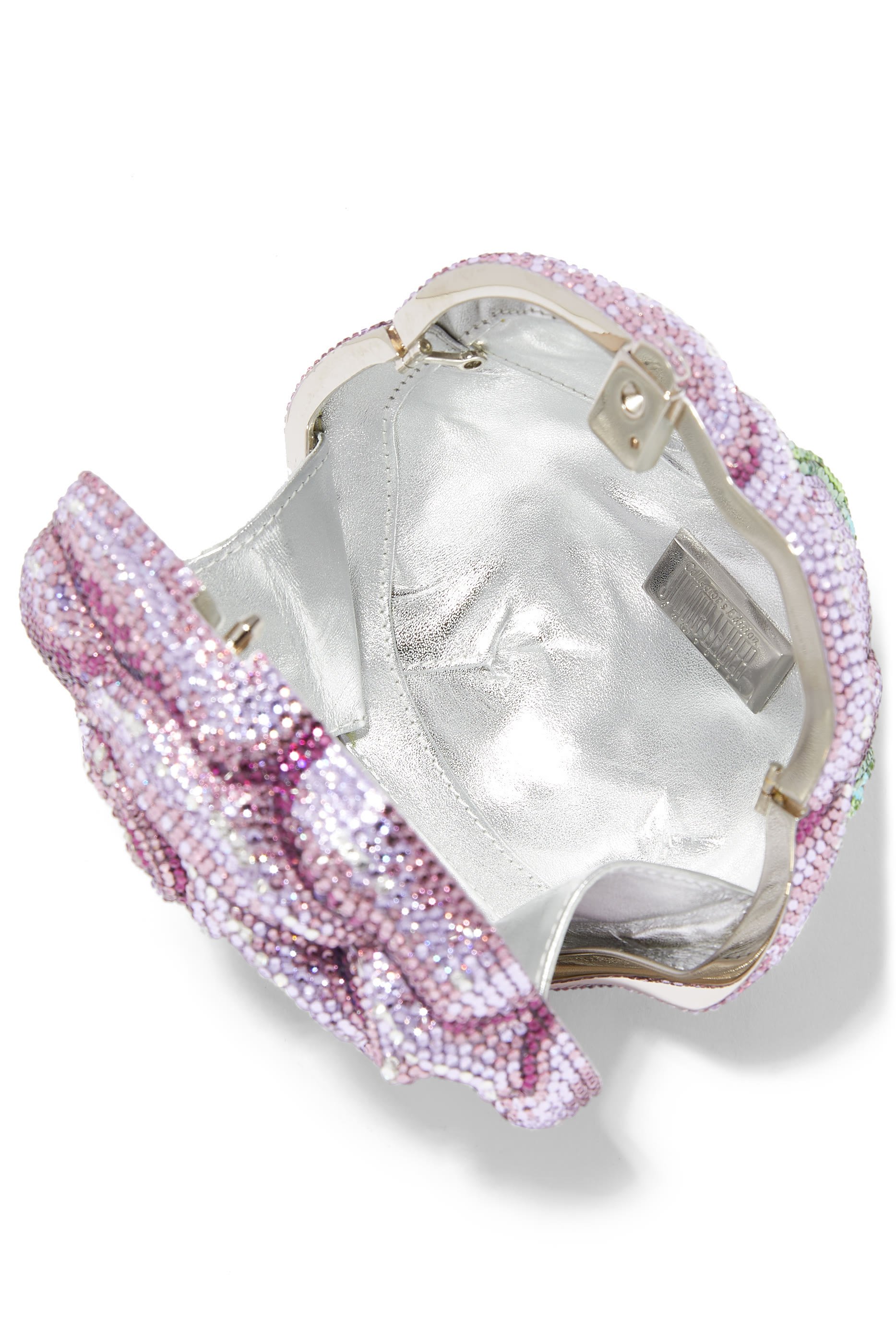 Rose Melody Bejeweled Flower Clutch