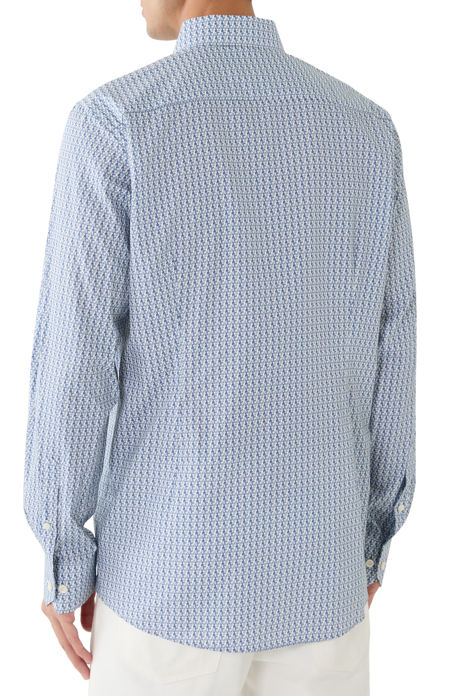 Micro Motif Print Shirt