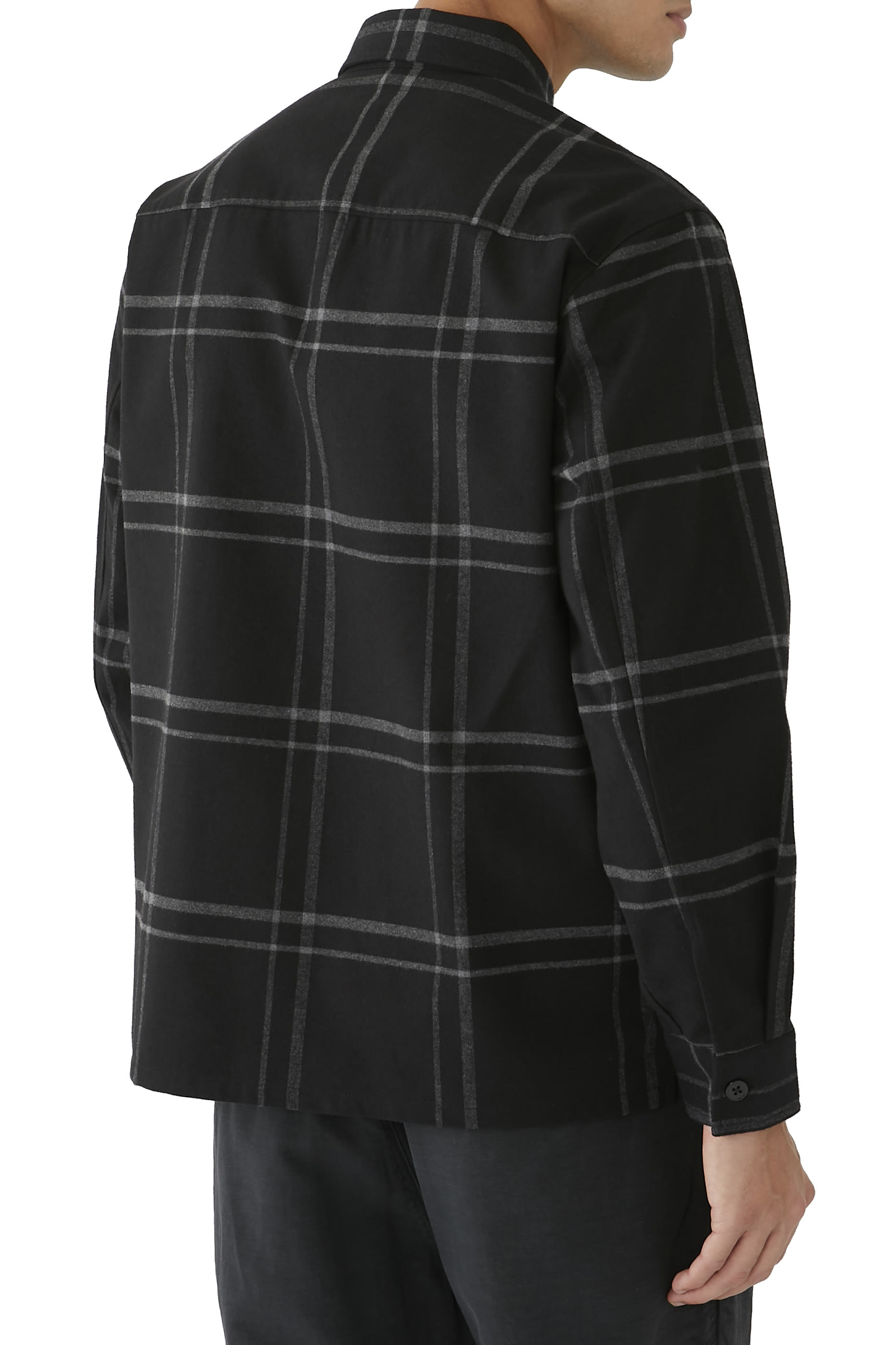 Clyfford Windowpane Cotton-Blend Shirt Jacket