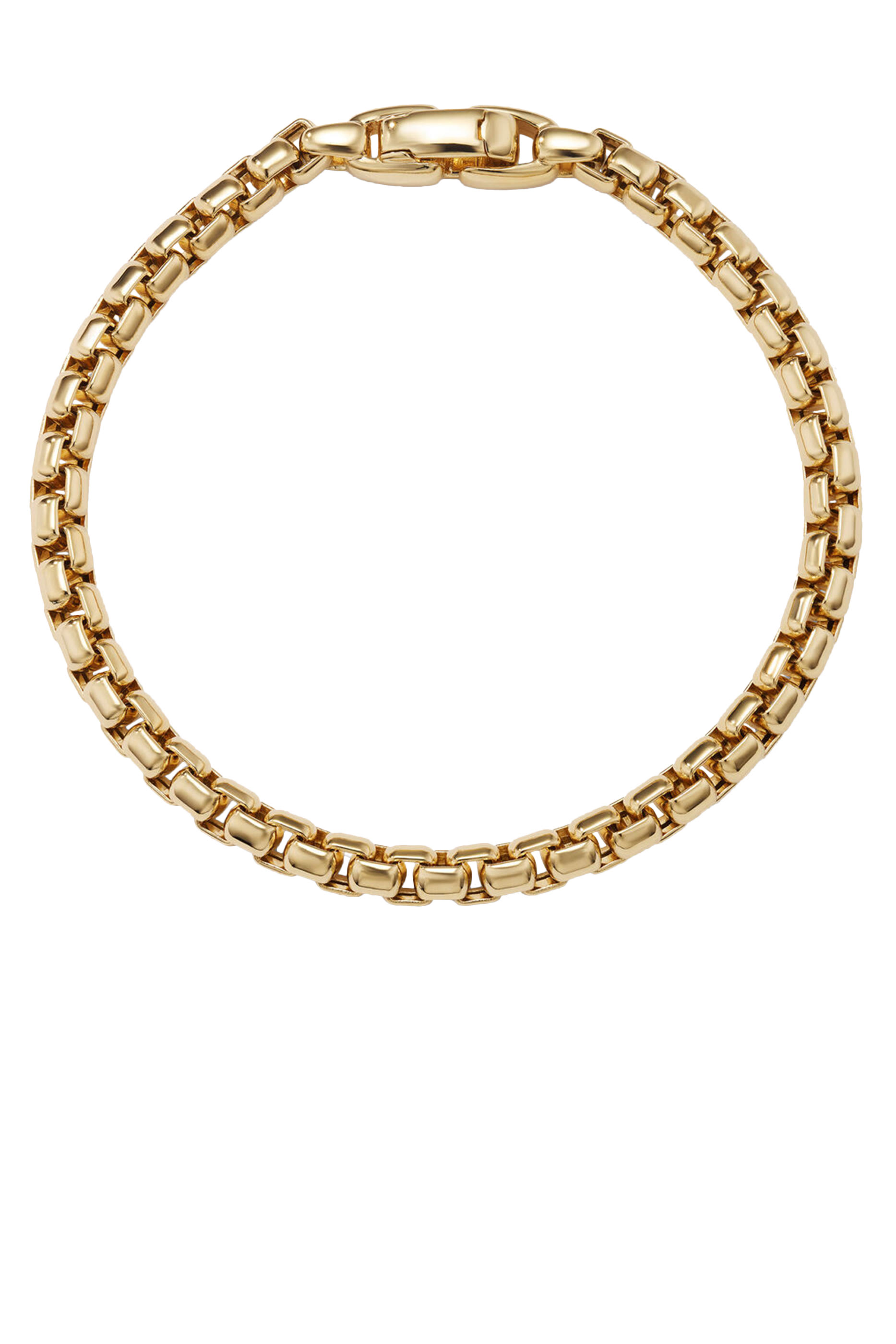 Box Chain Bracelet, 18k Yellow Gold
