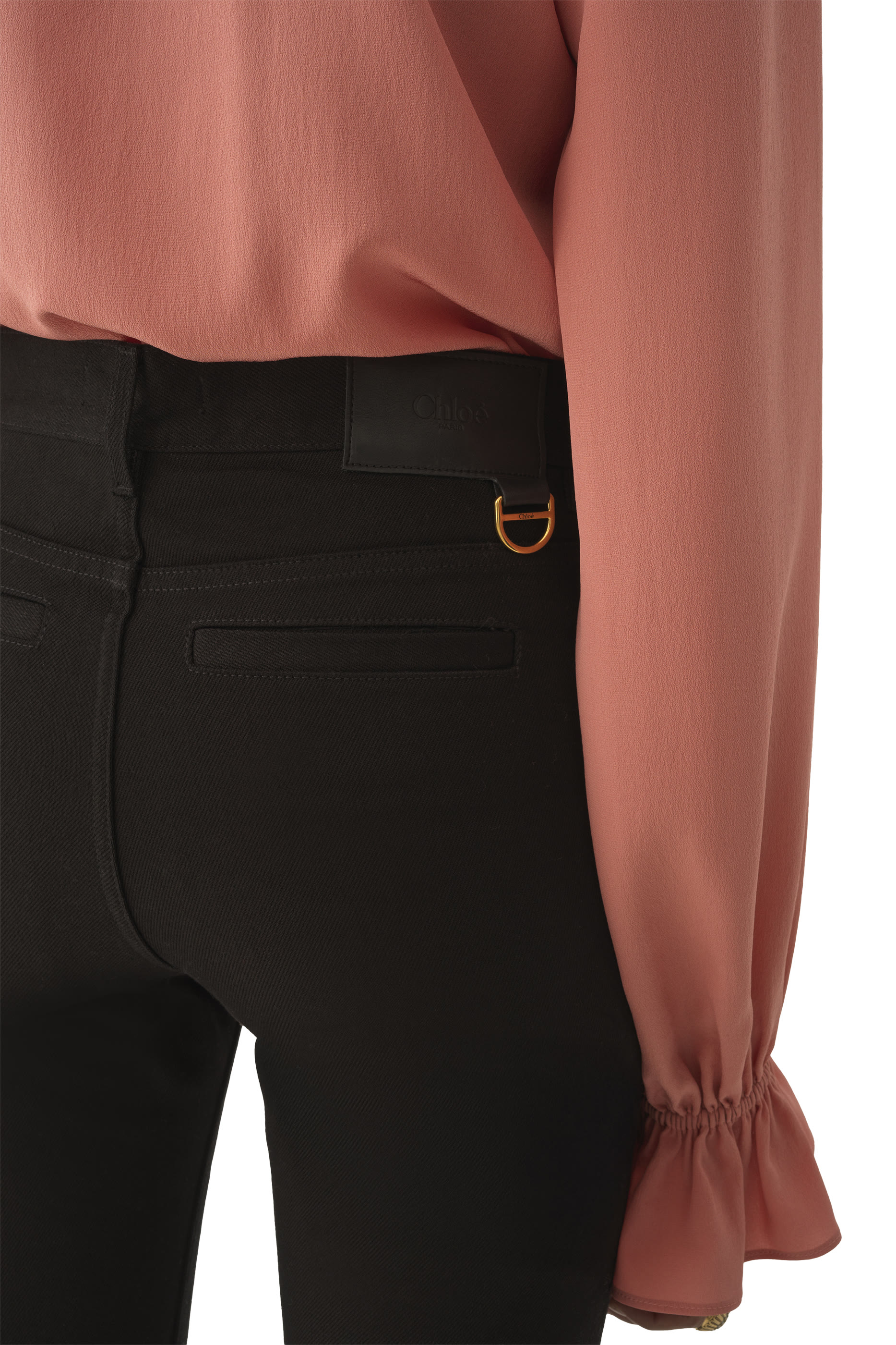 Heart-Lock Charm Puller Slim Jeans