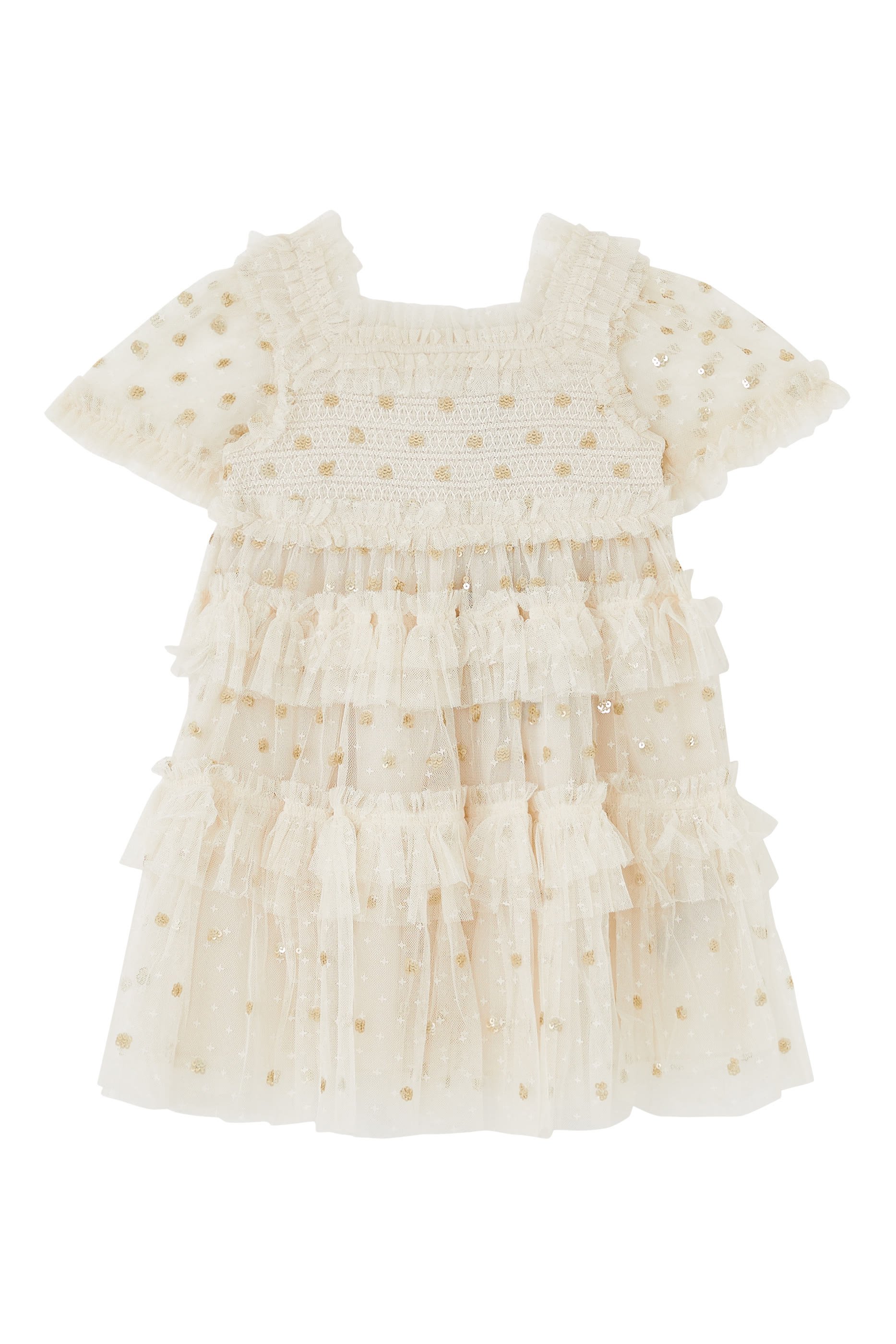 Kids Polka Dot Smocked Dress