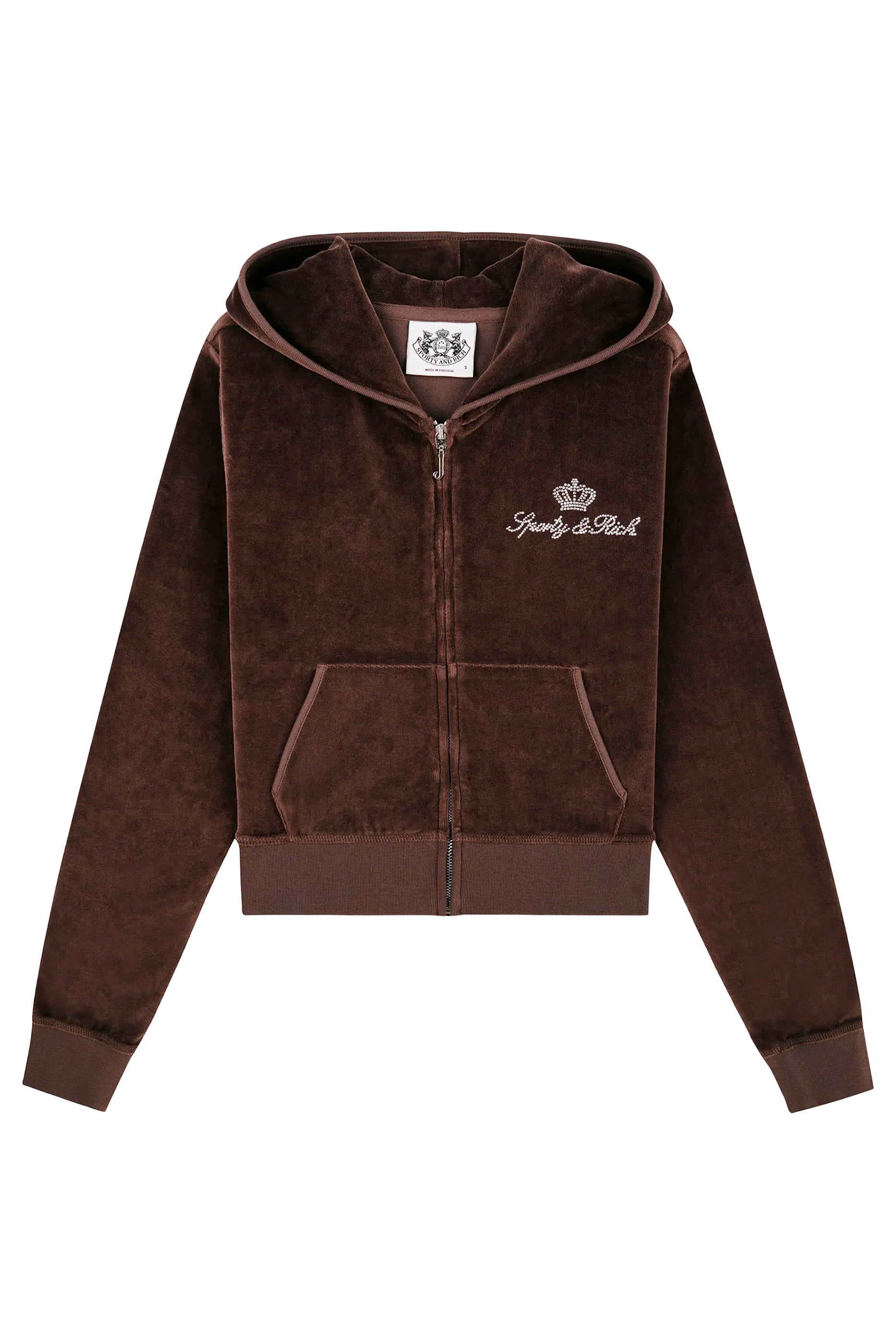Juicy Script Velour Zip Hoodie