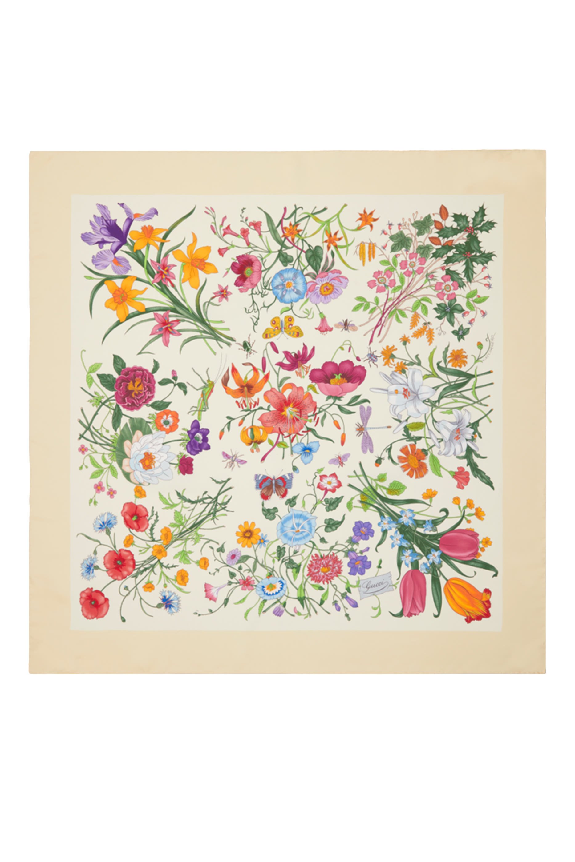 Printed Silk Twill Carr&eacute;