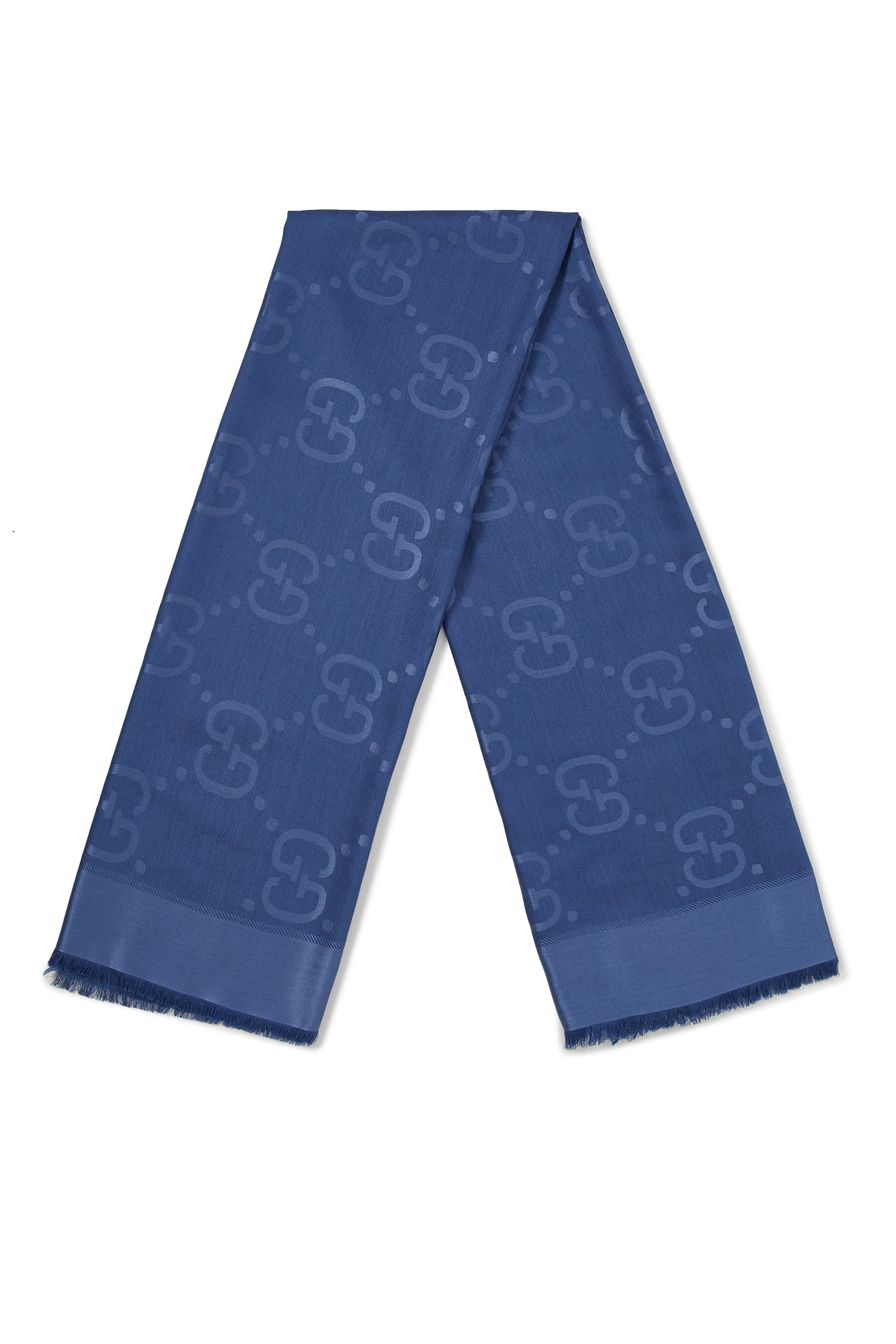 GG Monogram Silk Wool Shawl