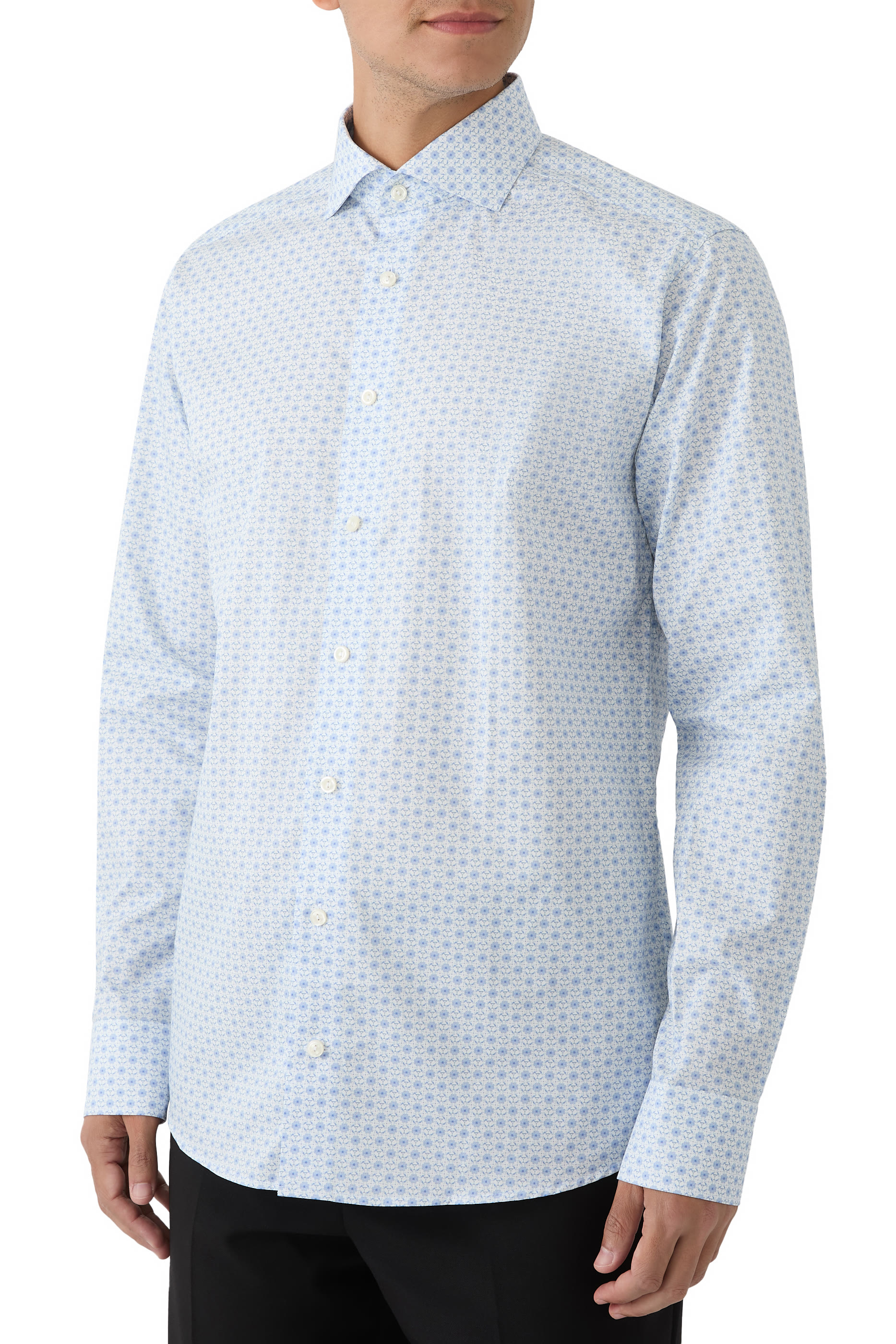 Geometric Signature Twill Shirt