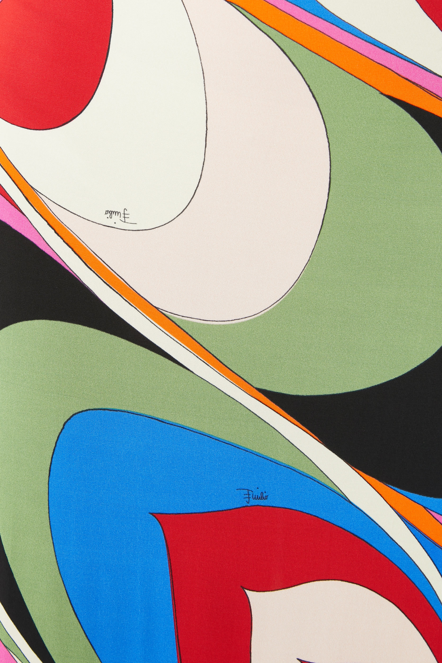 Onde-Print Long Dress