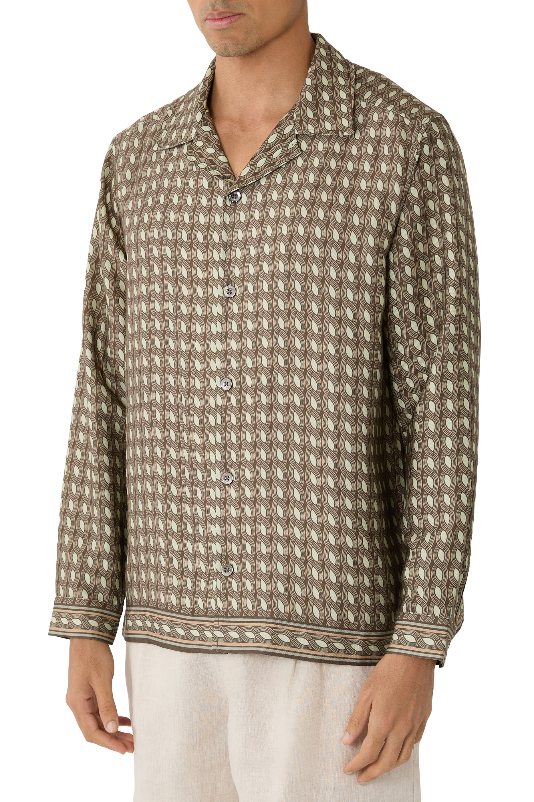 Moneto Print Long Sleeve Shirt