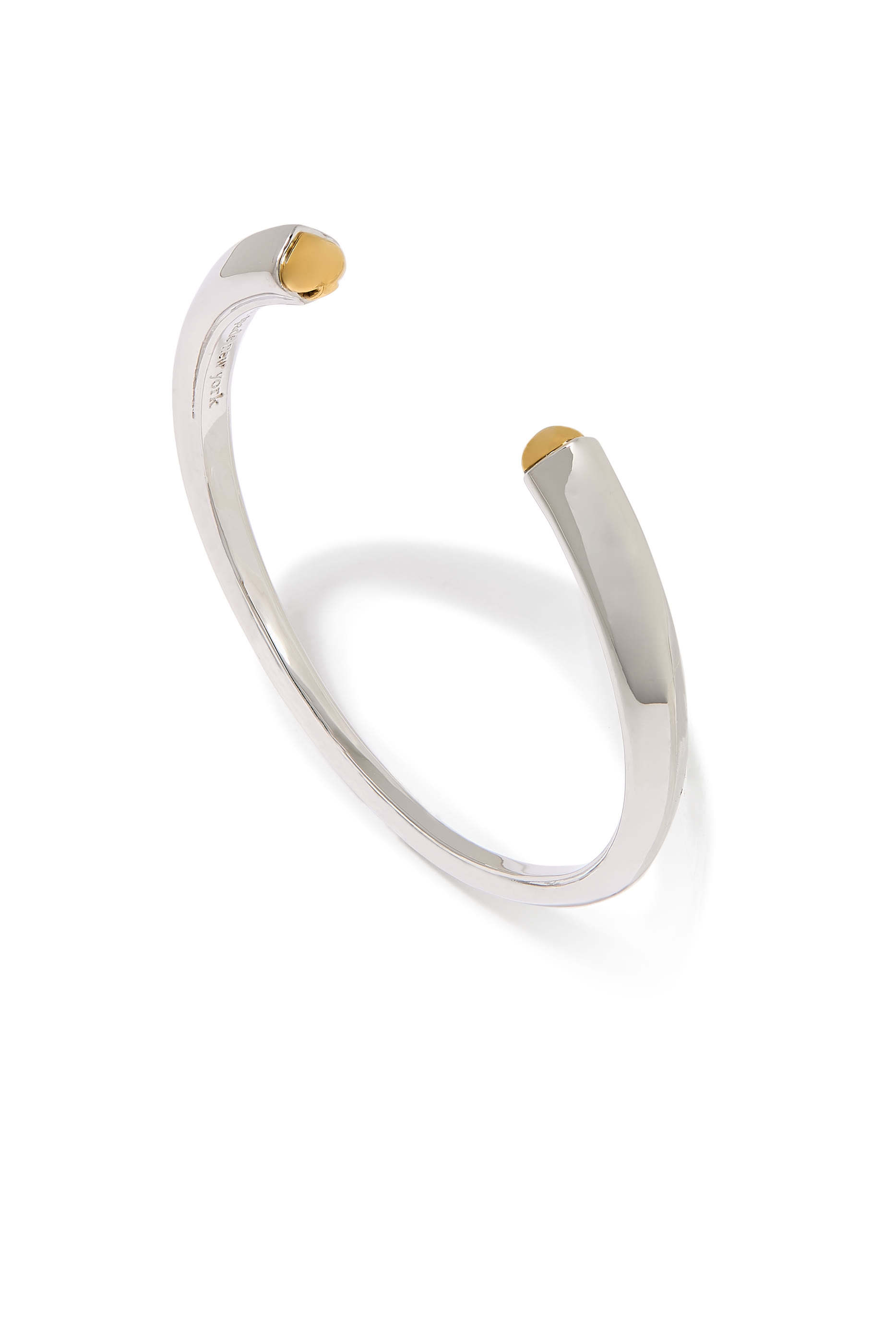 Sculpted Spade Cuff, Plated Metal