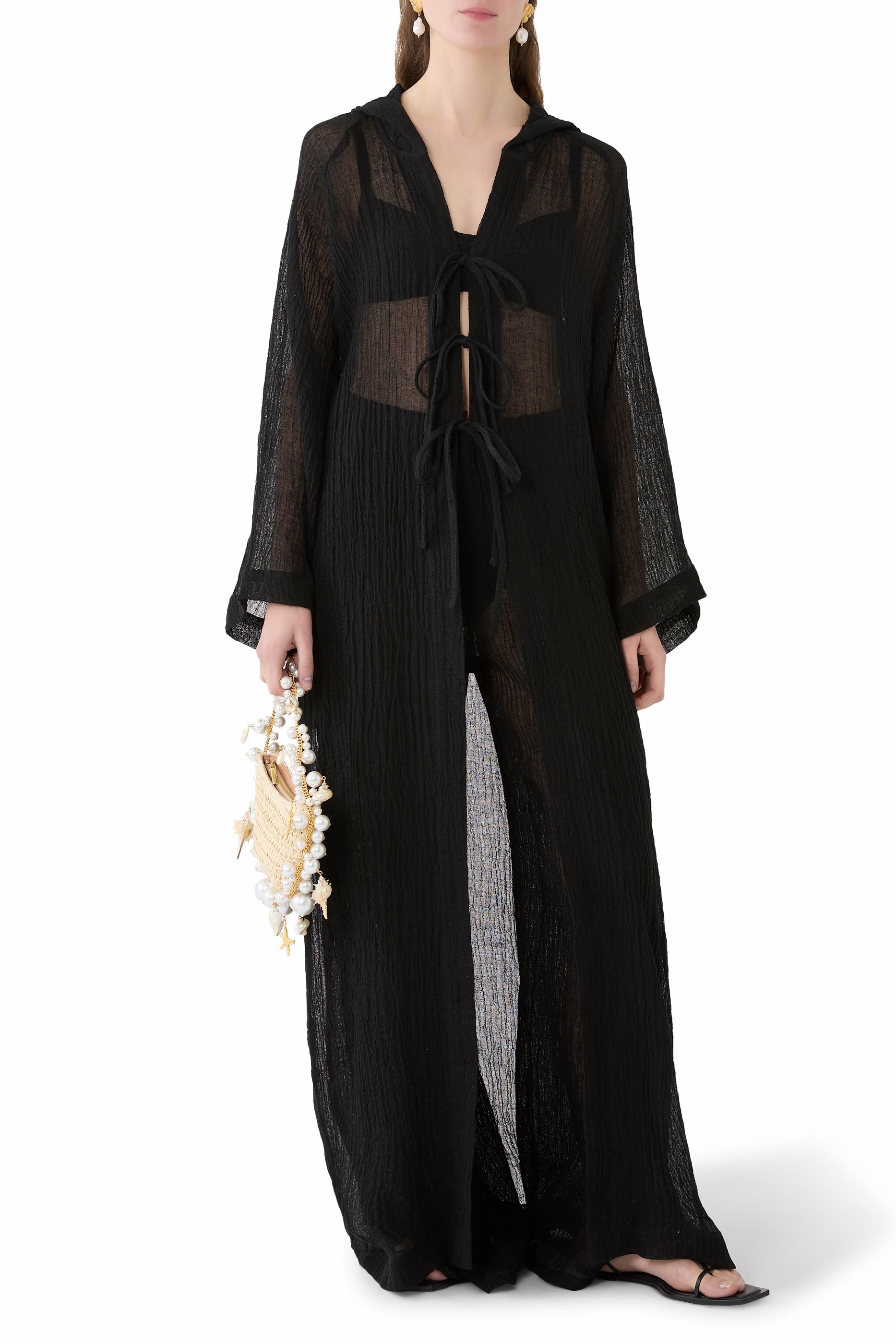 Wide Leg Open-Side Pants