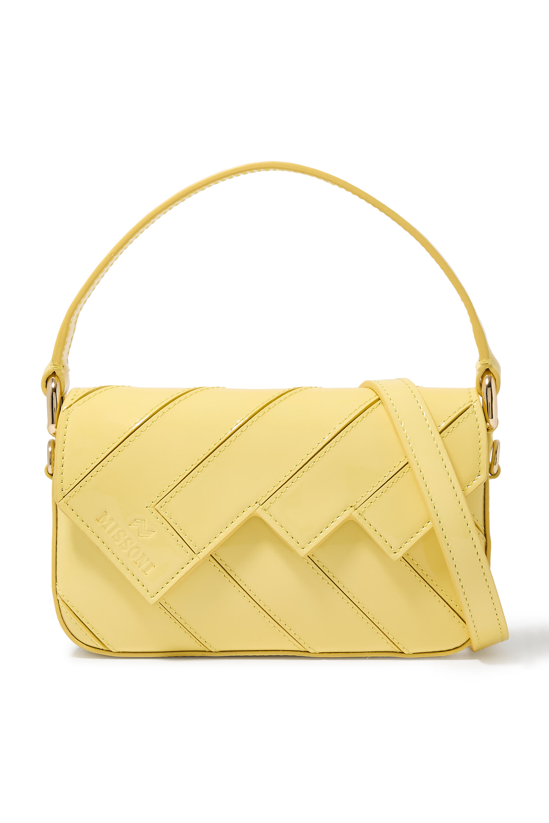 Small Wave Patent Leather Shoulder Bag