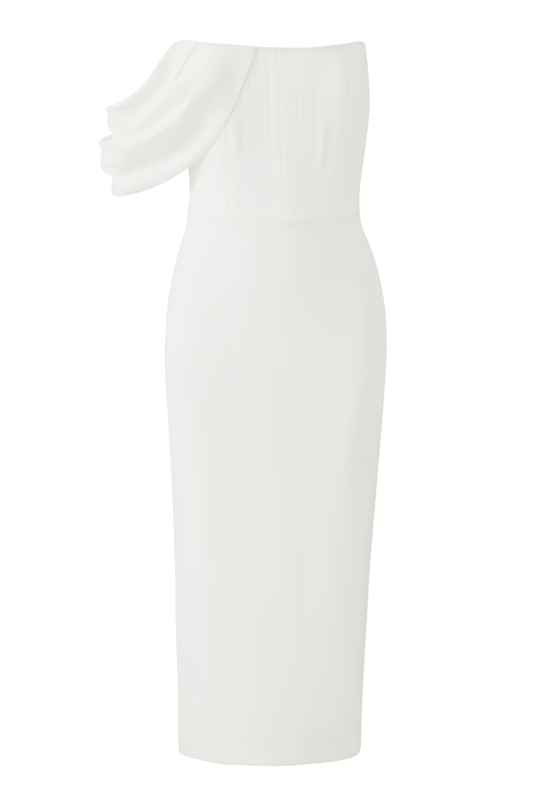 Draped Crepe Corset Dress