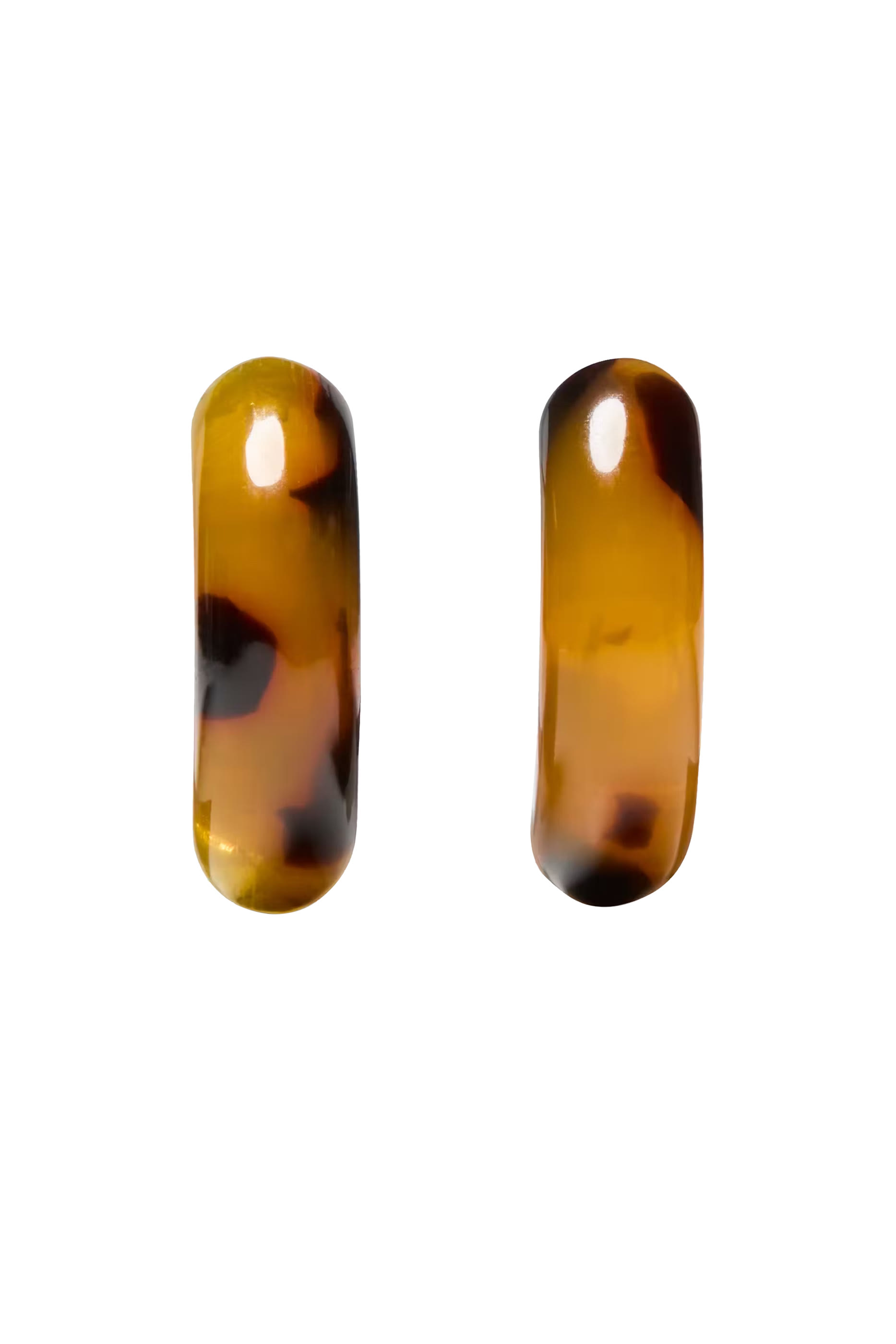 Interlock Huggies, Titanium Posts & Cubic Zirconia, Acetate