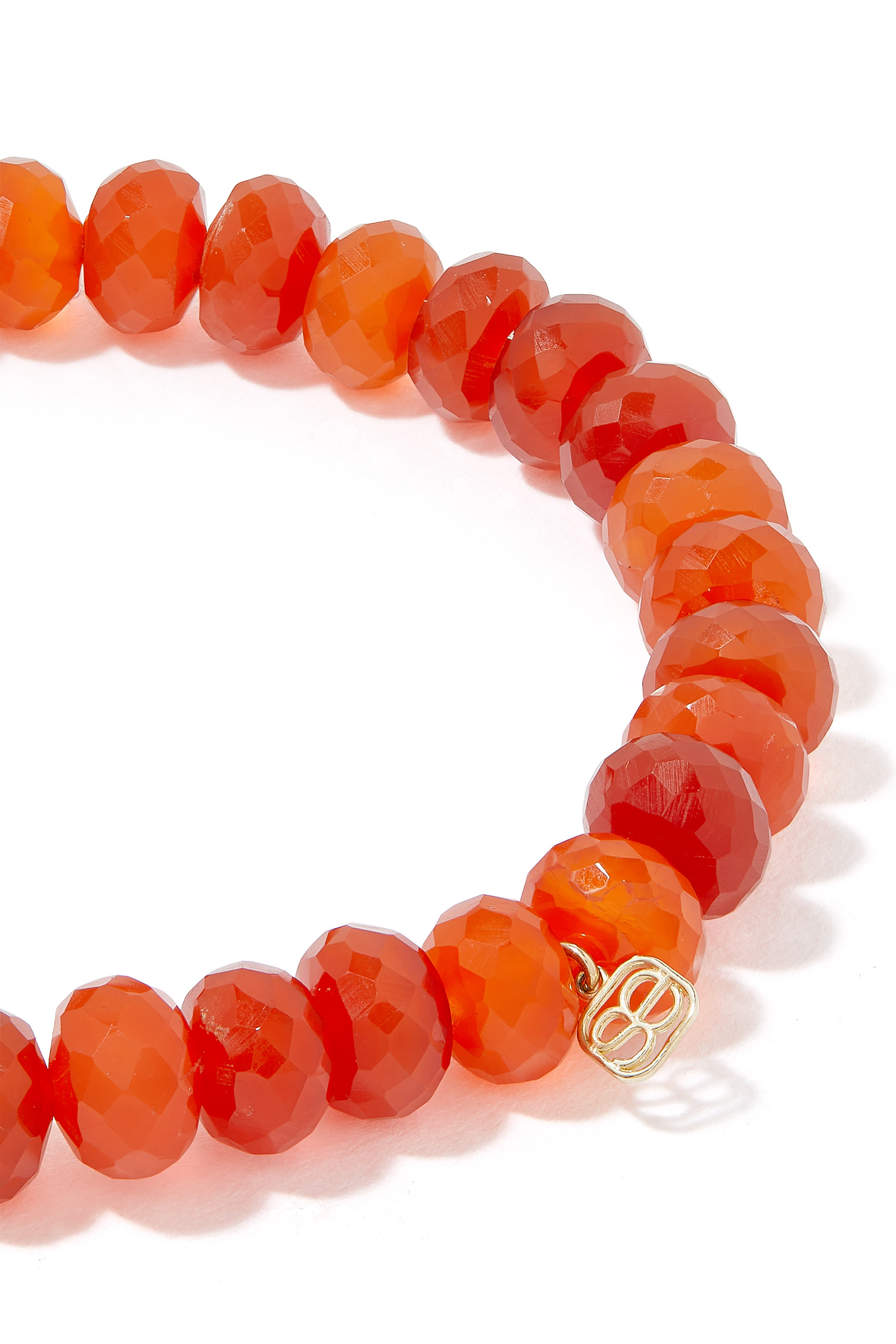 Butterfly Rondelle Beaded Bracelet, 14K Yellow Gold & Carnelian