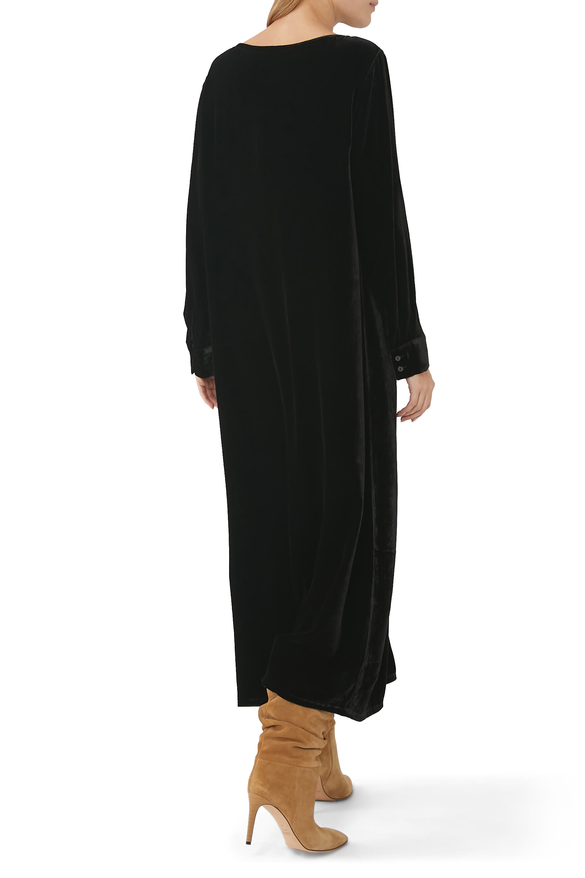 Traceable Organic Cotton Stretch Ballet Neck Dress