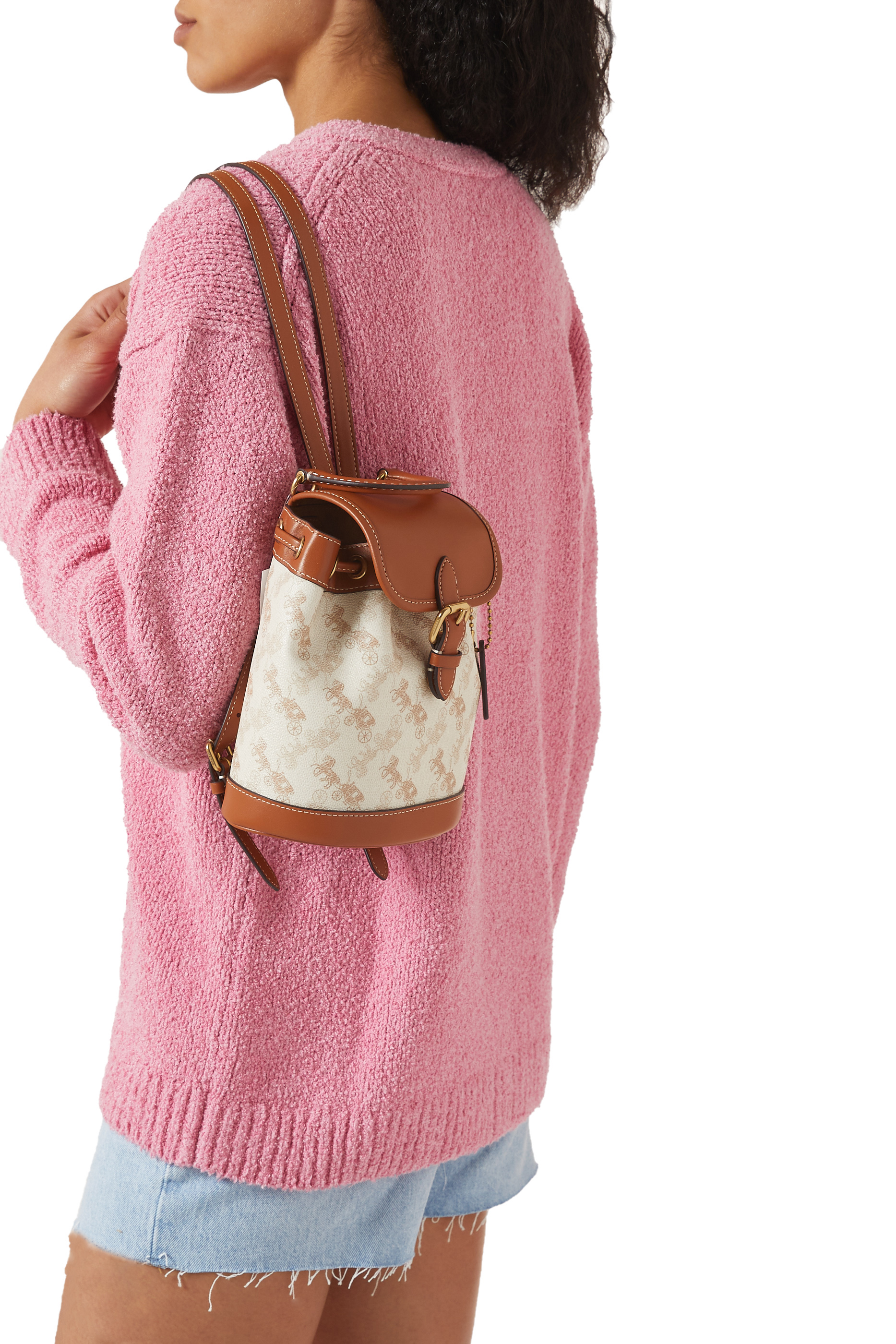 Harper Backpack with Horse and Carriage Print