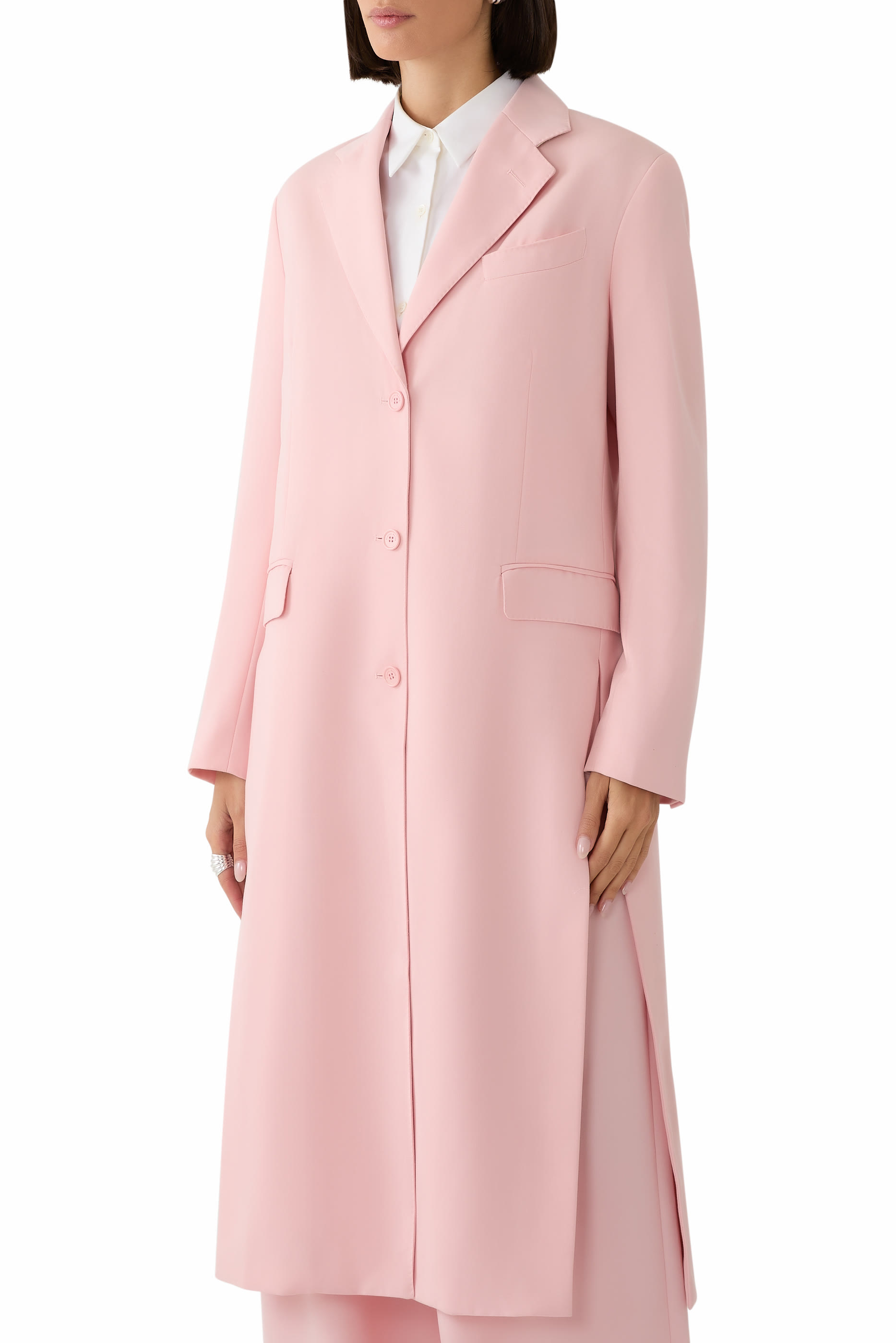  Cut-Out Bow Detail Coat