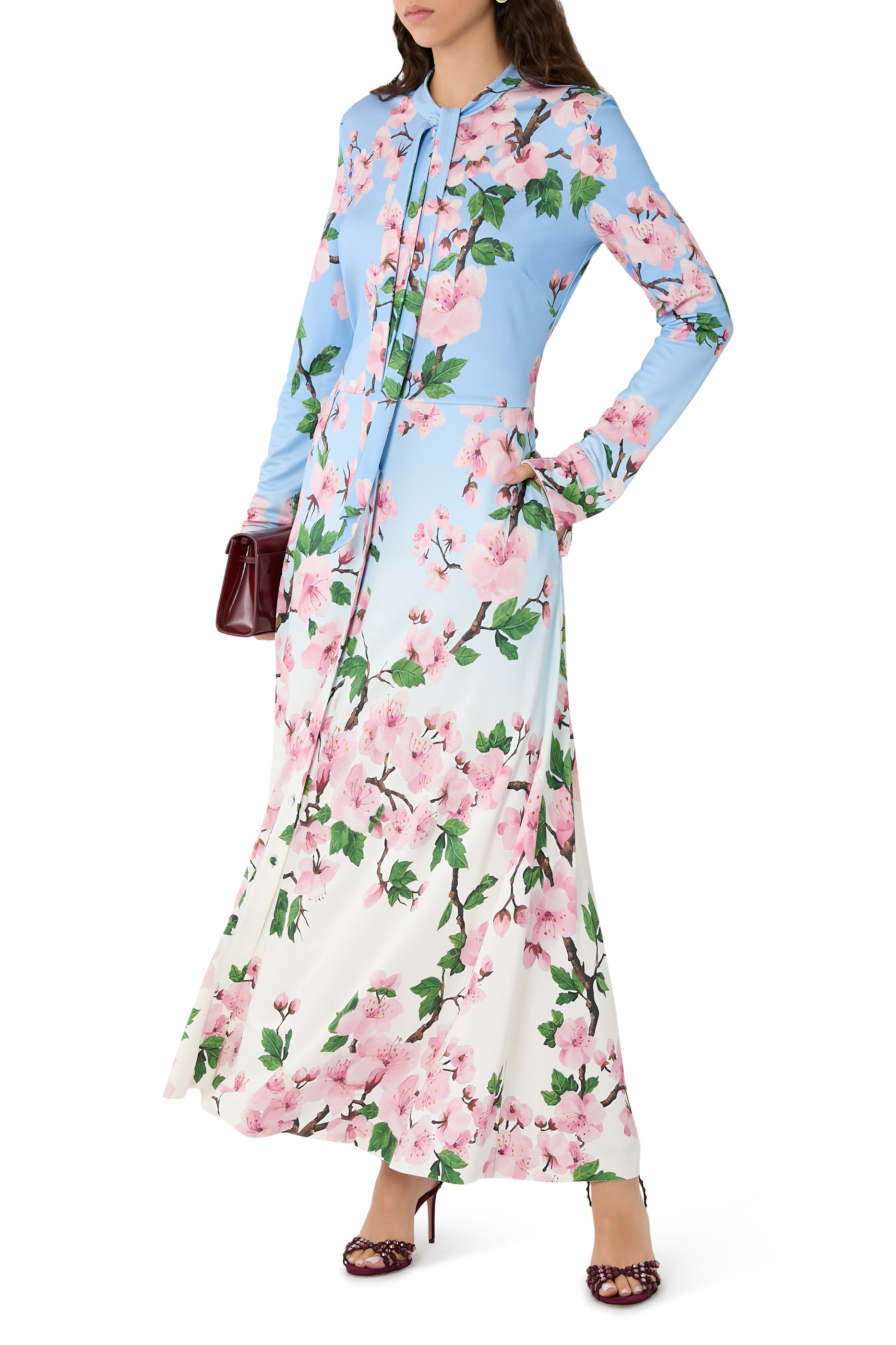 Ombr&eacute; Cherry Blossom Jersey Dress