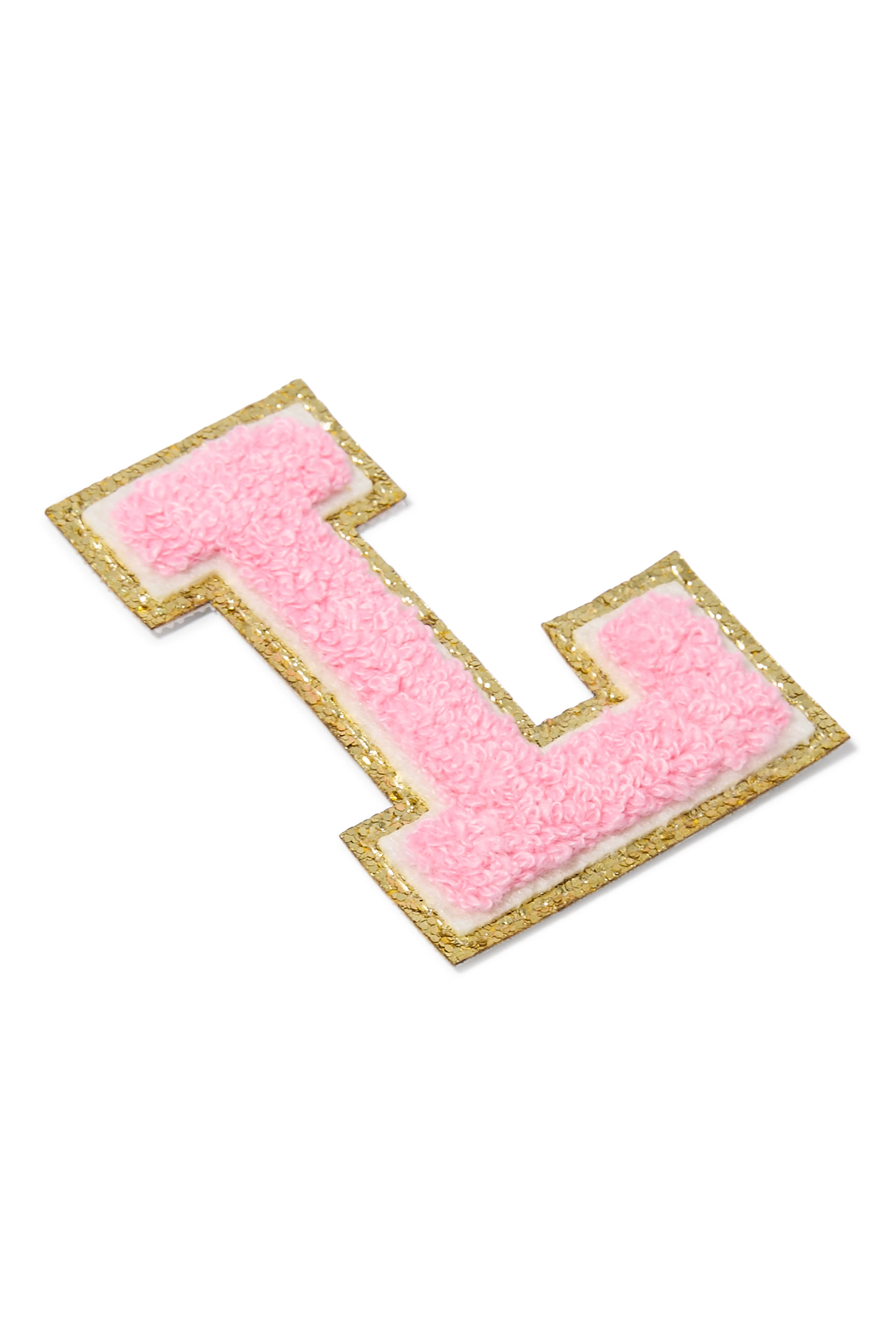 Kids Chenille Sparkle Letter &lsquo;L' Patch