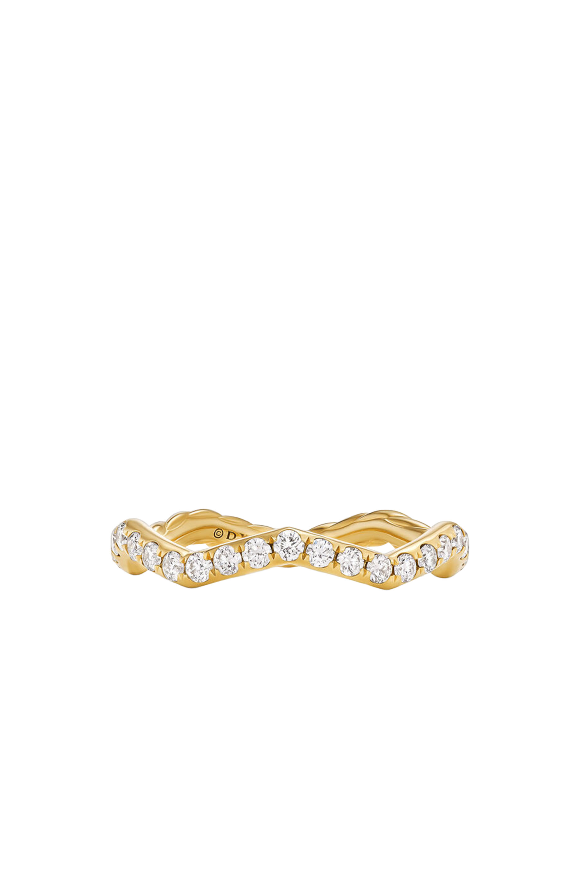 Zig Zag Stax‚Ring, 18K Yellow Gold & Diamonds