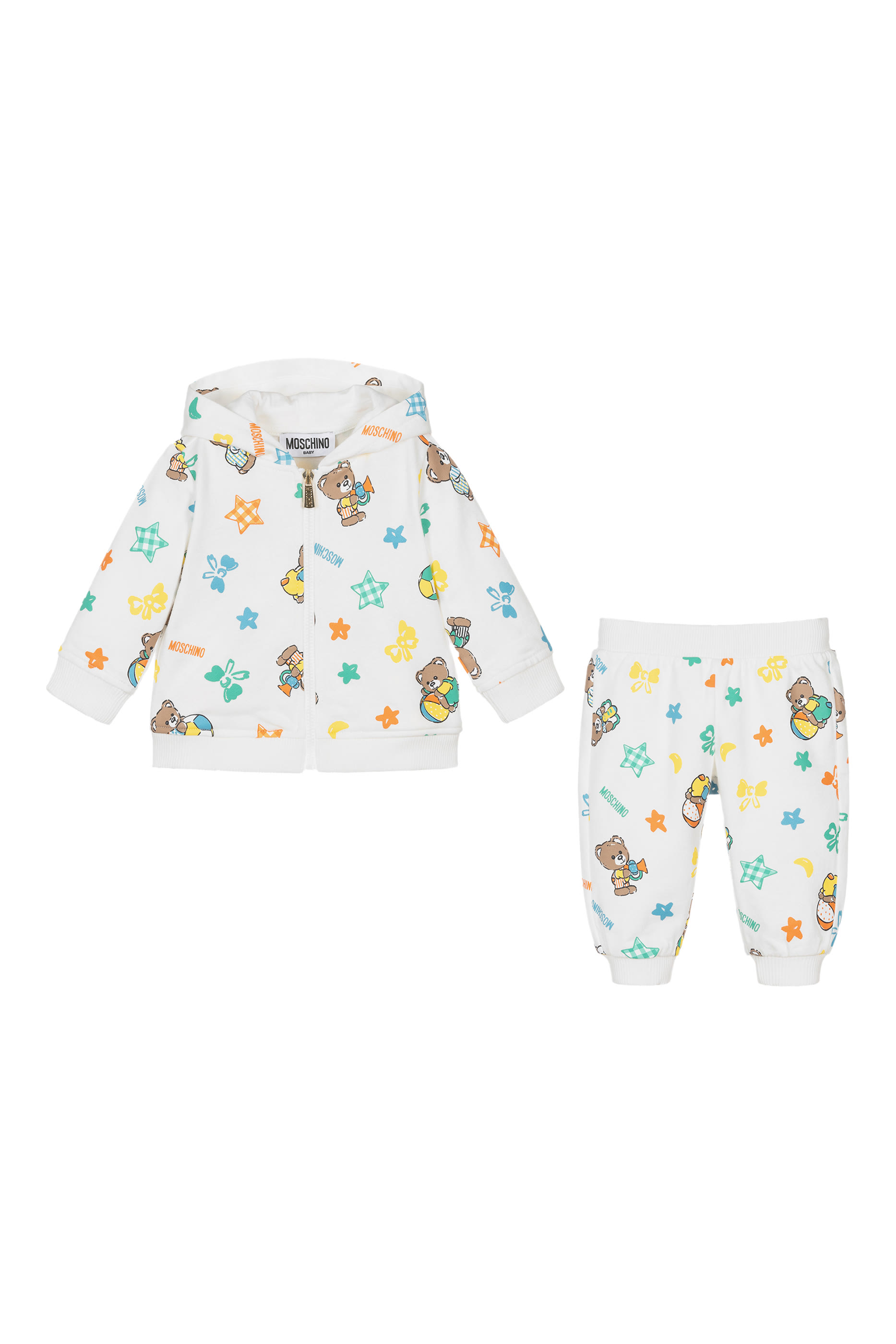 Kids Teddy Bear Fleece Hooded Tracksuit