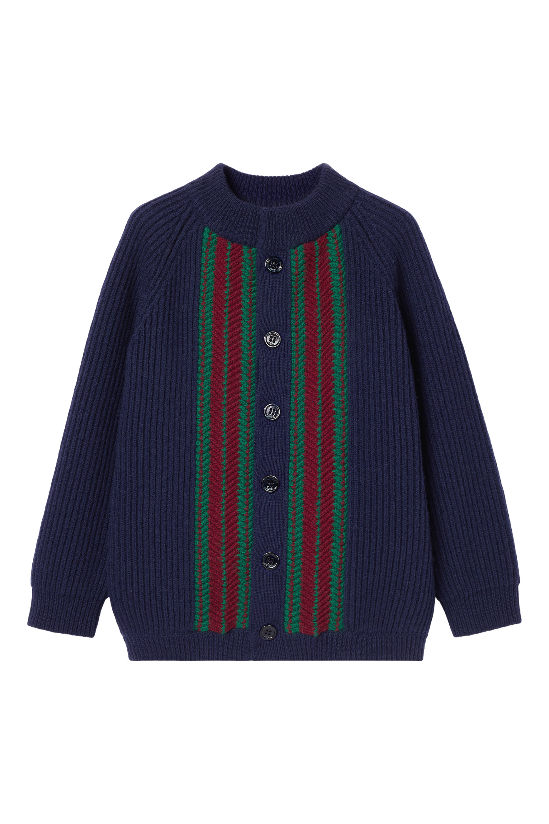 Kids Wool Cardigan with Web