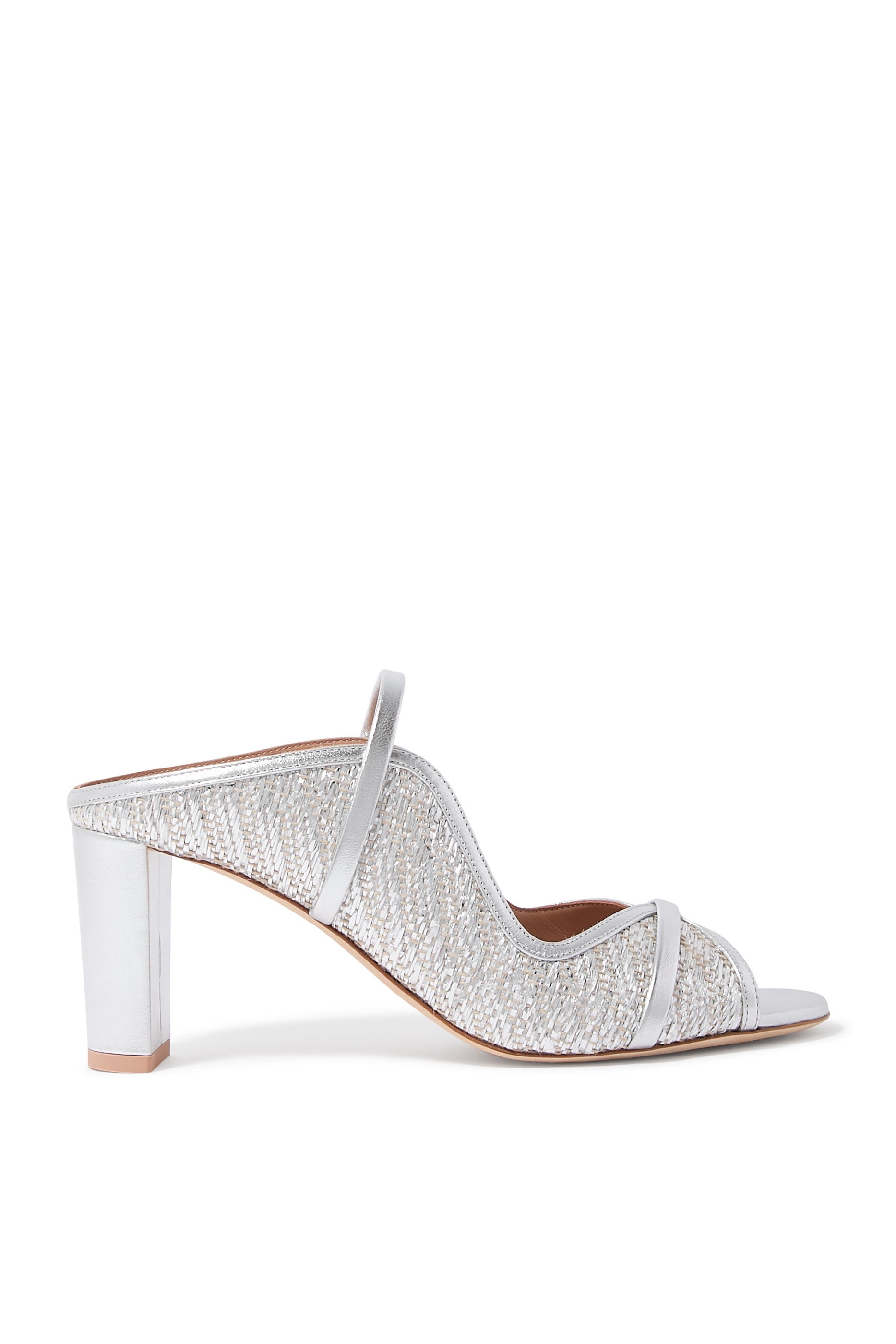 Norah Metallic Raffia 70 Mules