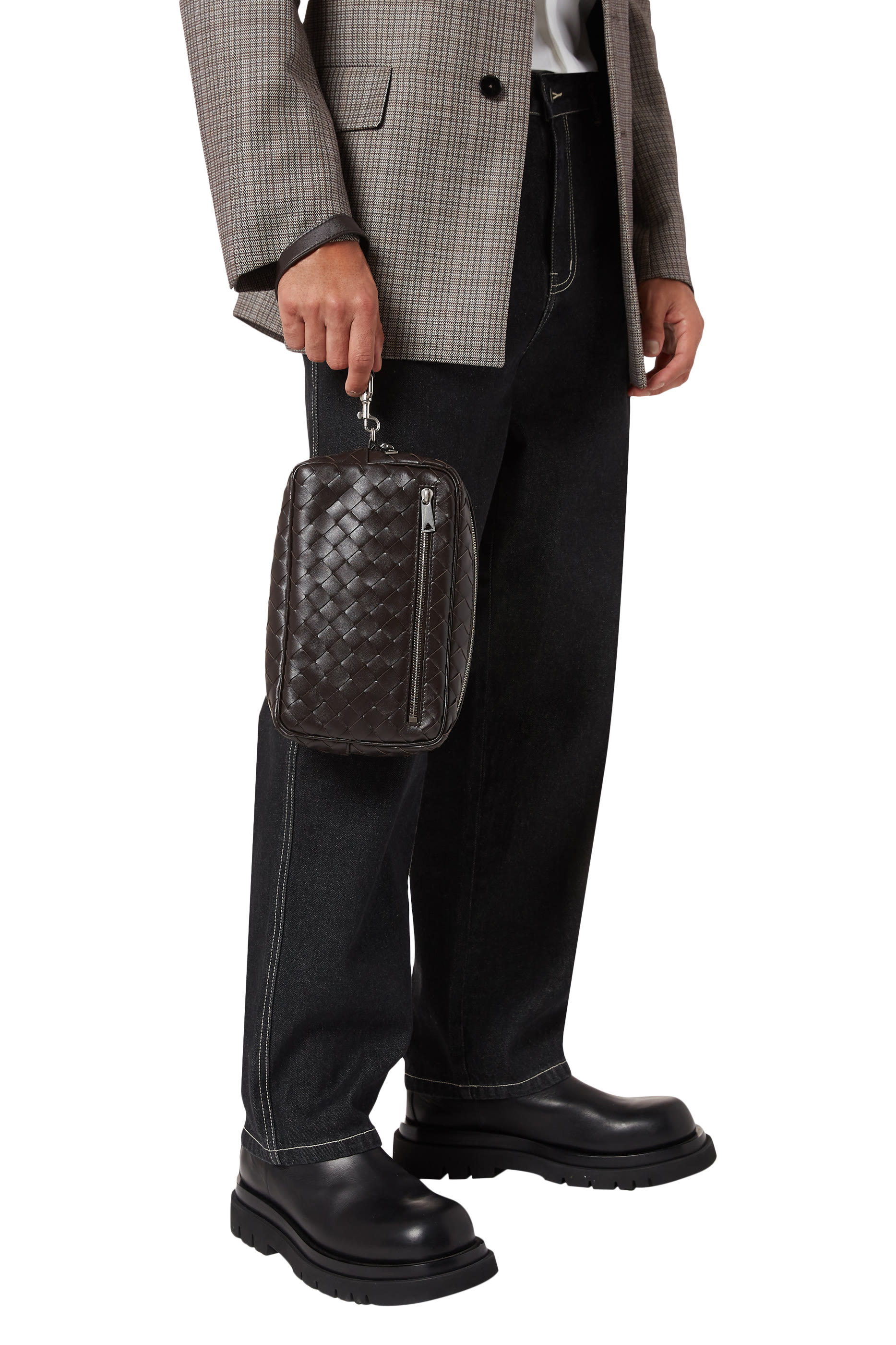 Intrecciato Pouch With Wristlet