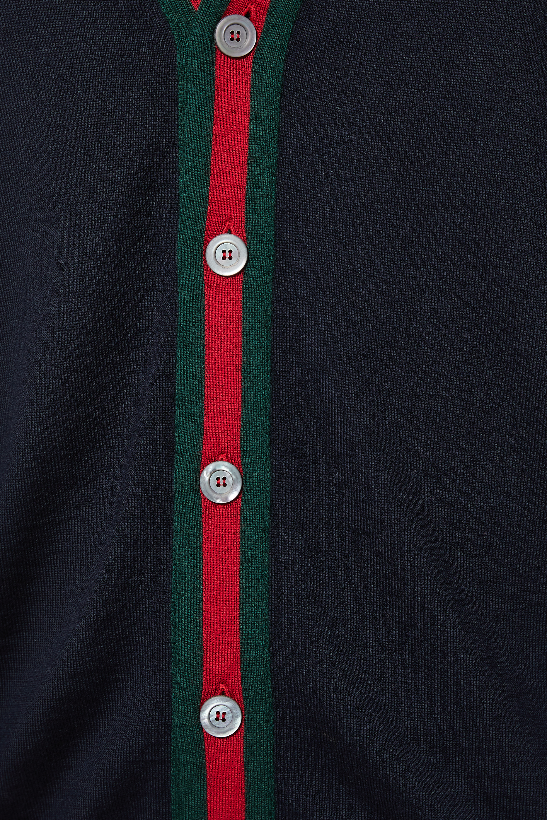 Wool Cardigan With Web