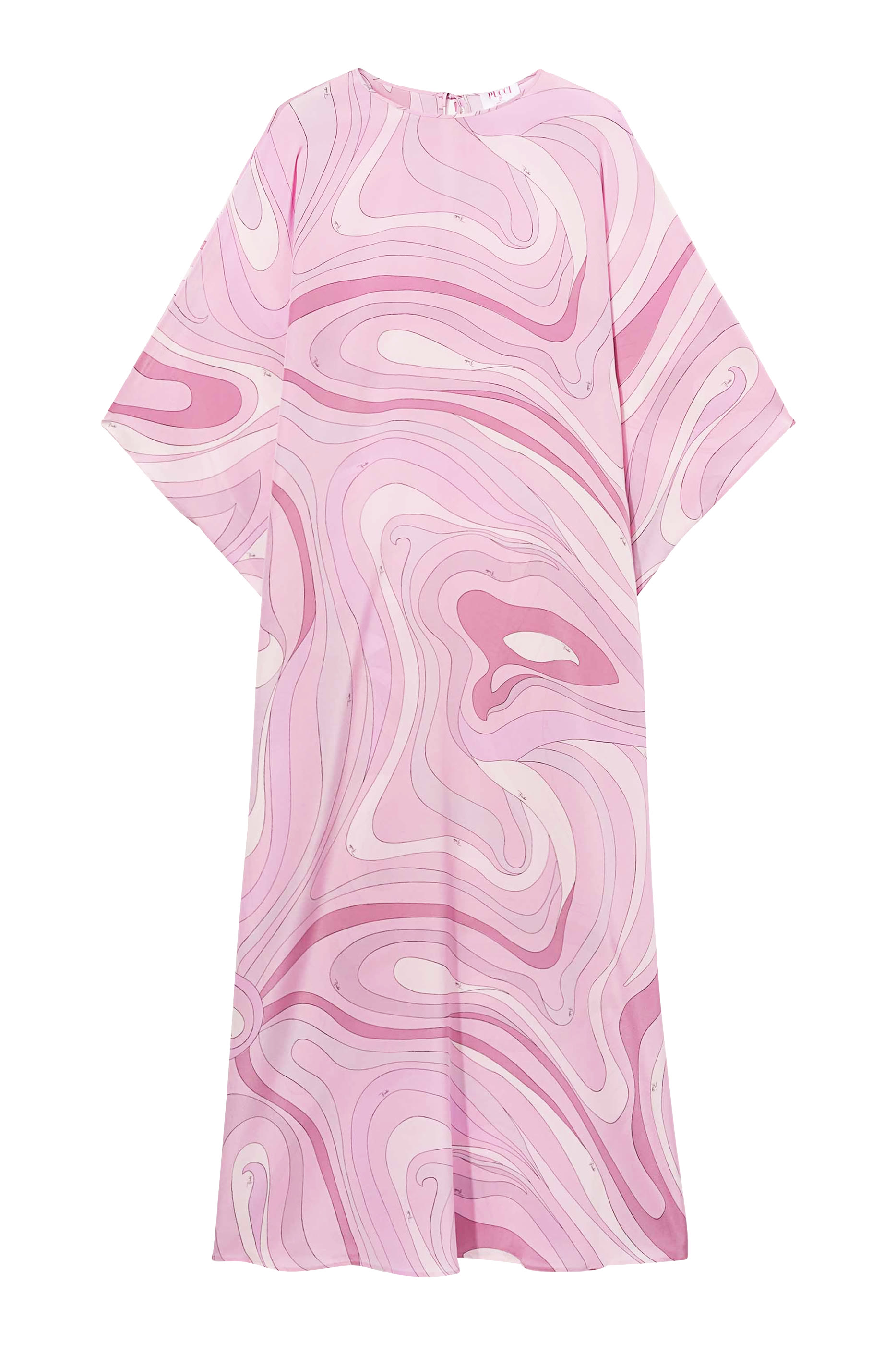 Marmo-Print Crepe Kaftan