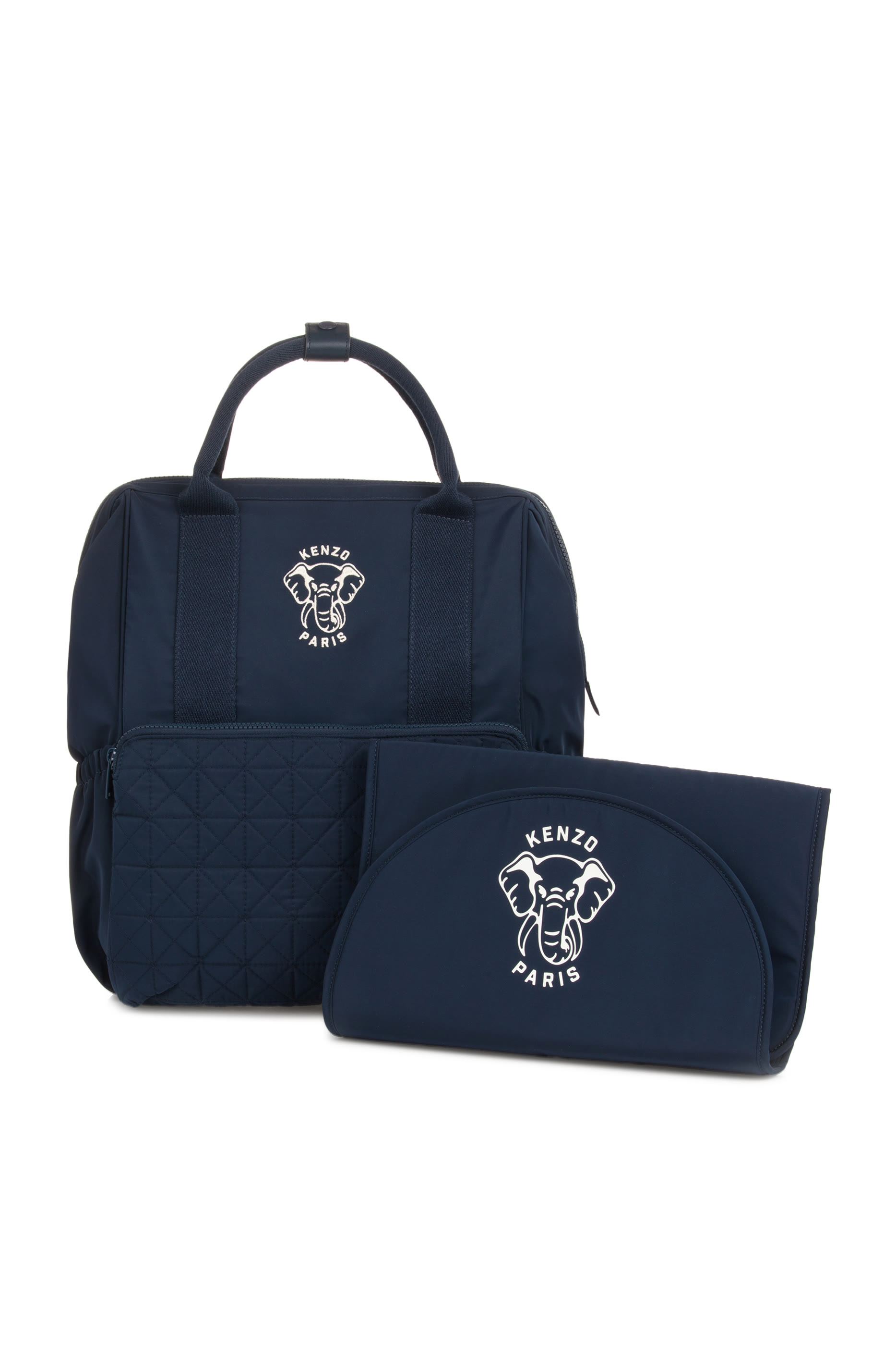 Kids Elephant-Embroidered Diaper Bag