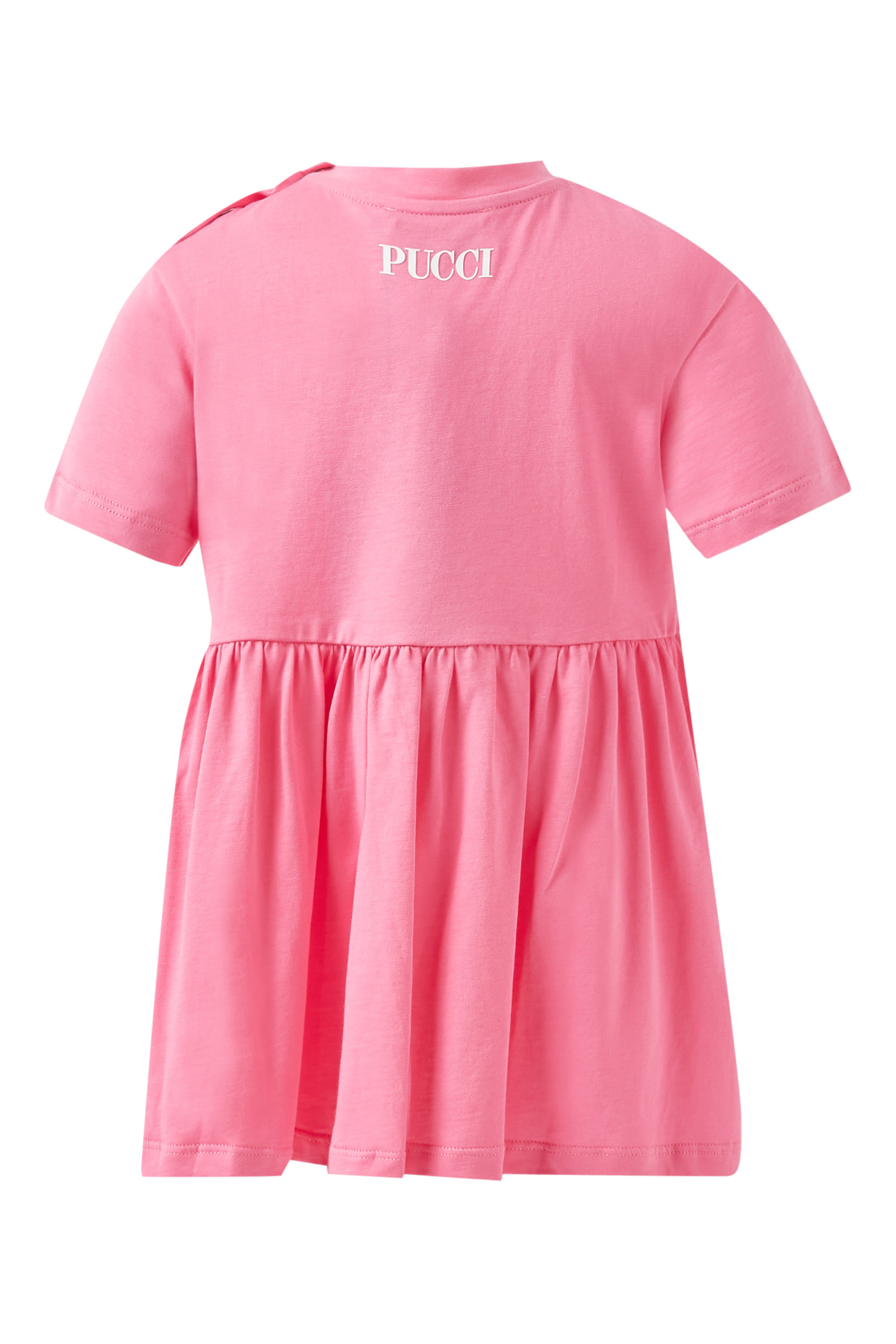 Kids Logo Print Cotton Dress