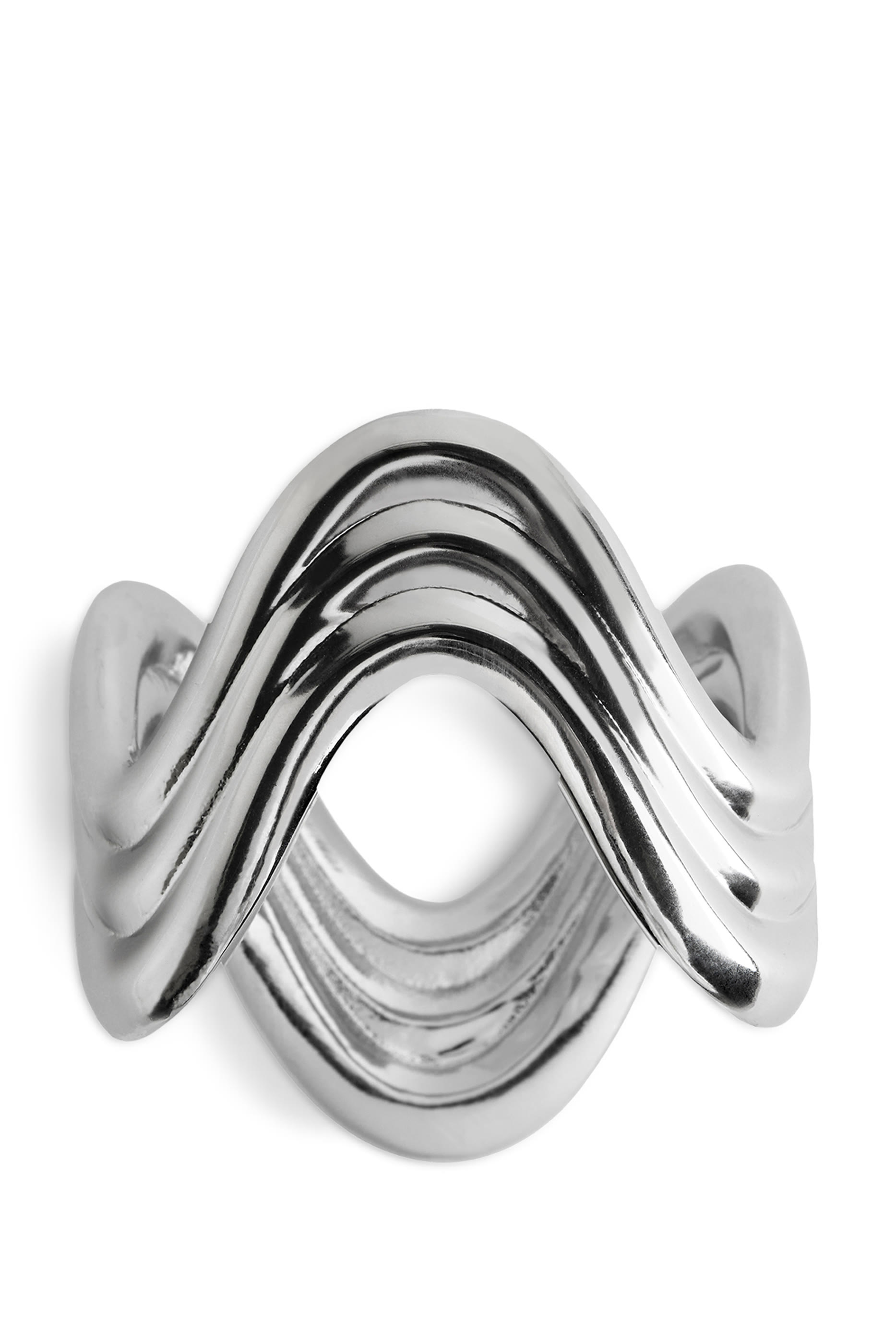 Ripple Platinum Napkin Ring, Set of 4