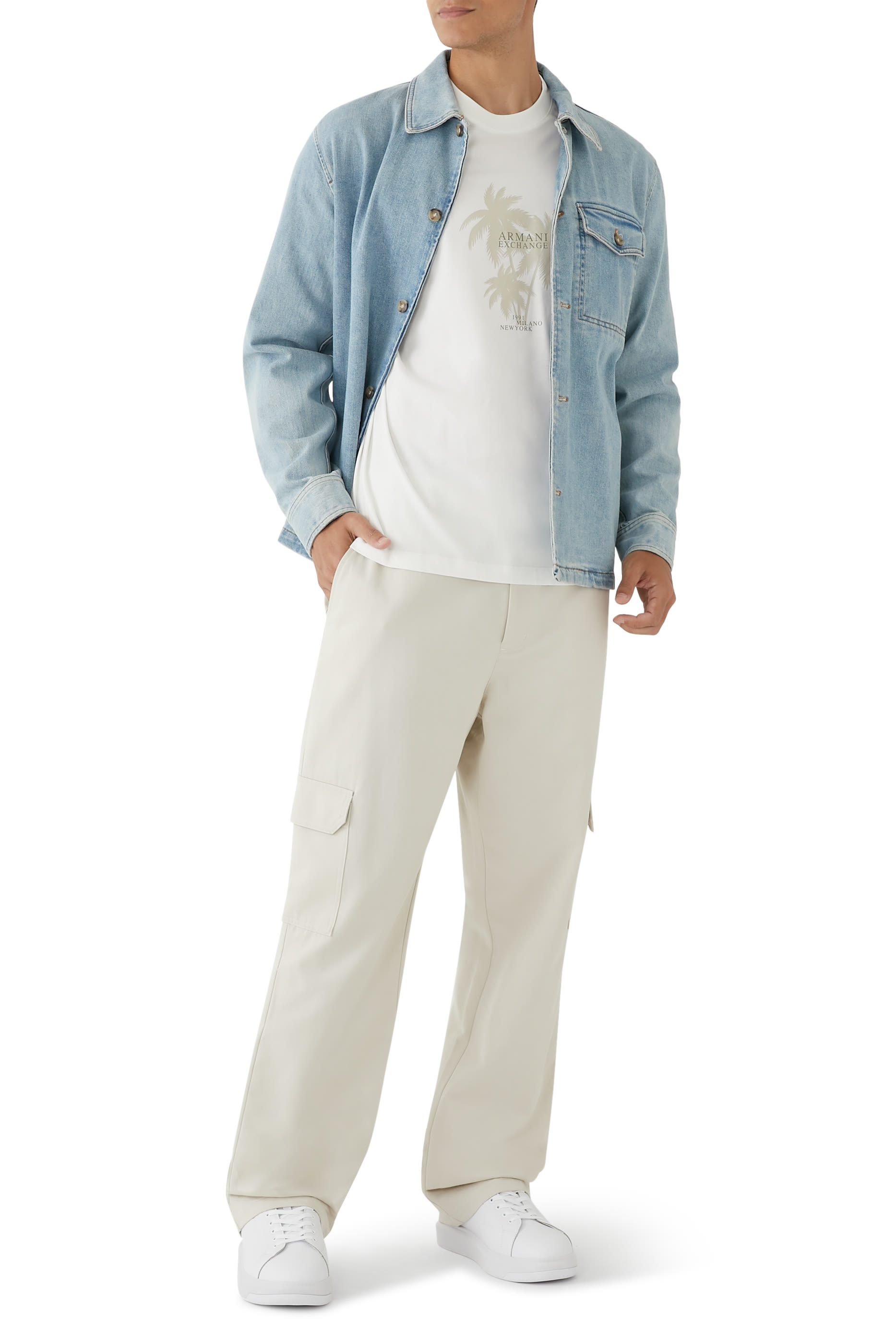 Logo-Print Palm Tree T-Shirt