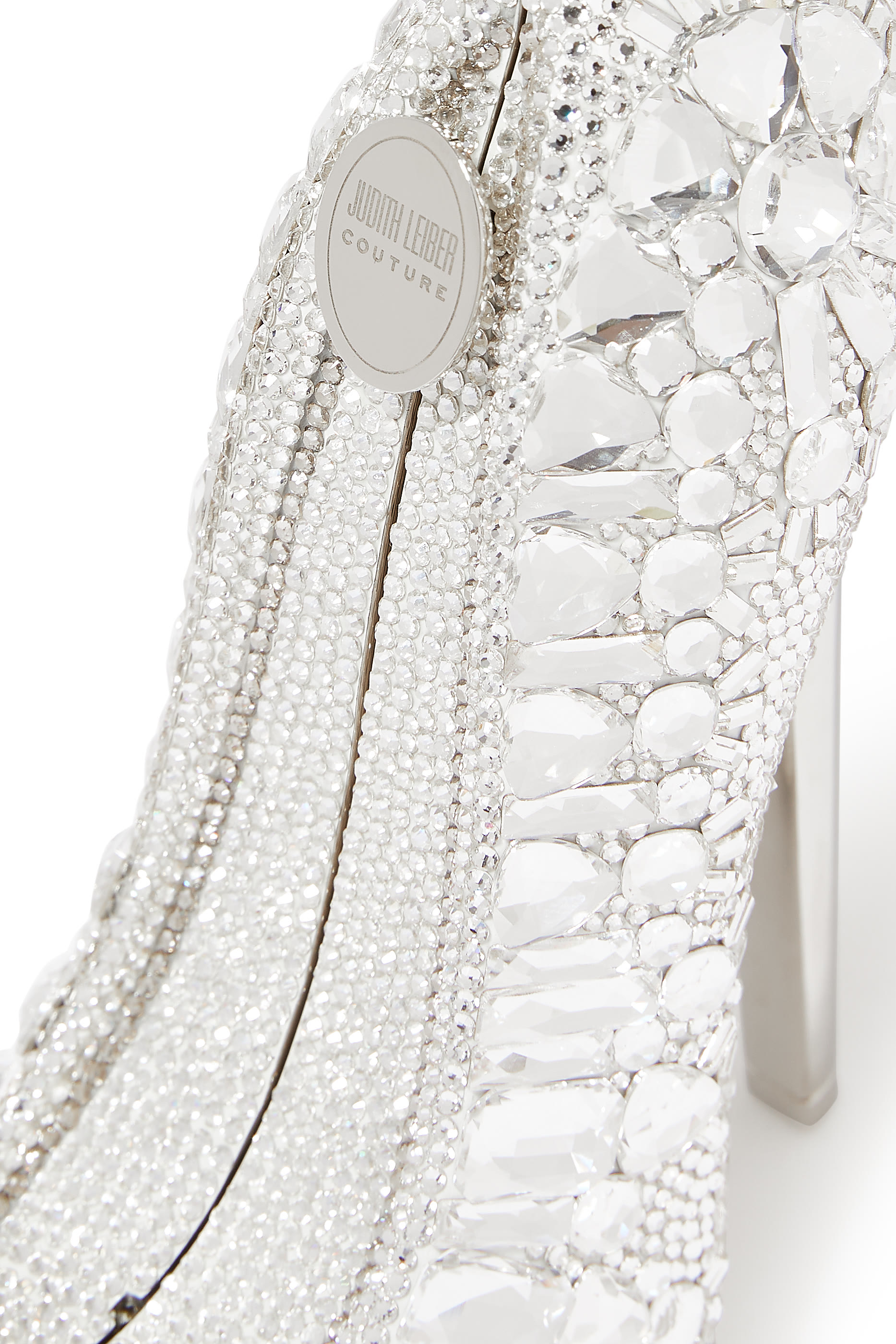Stiletto Crystal-Embellished Clutch