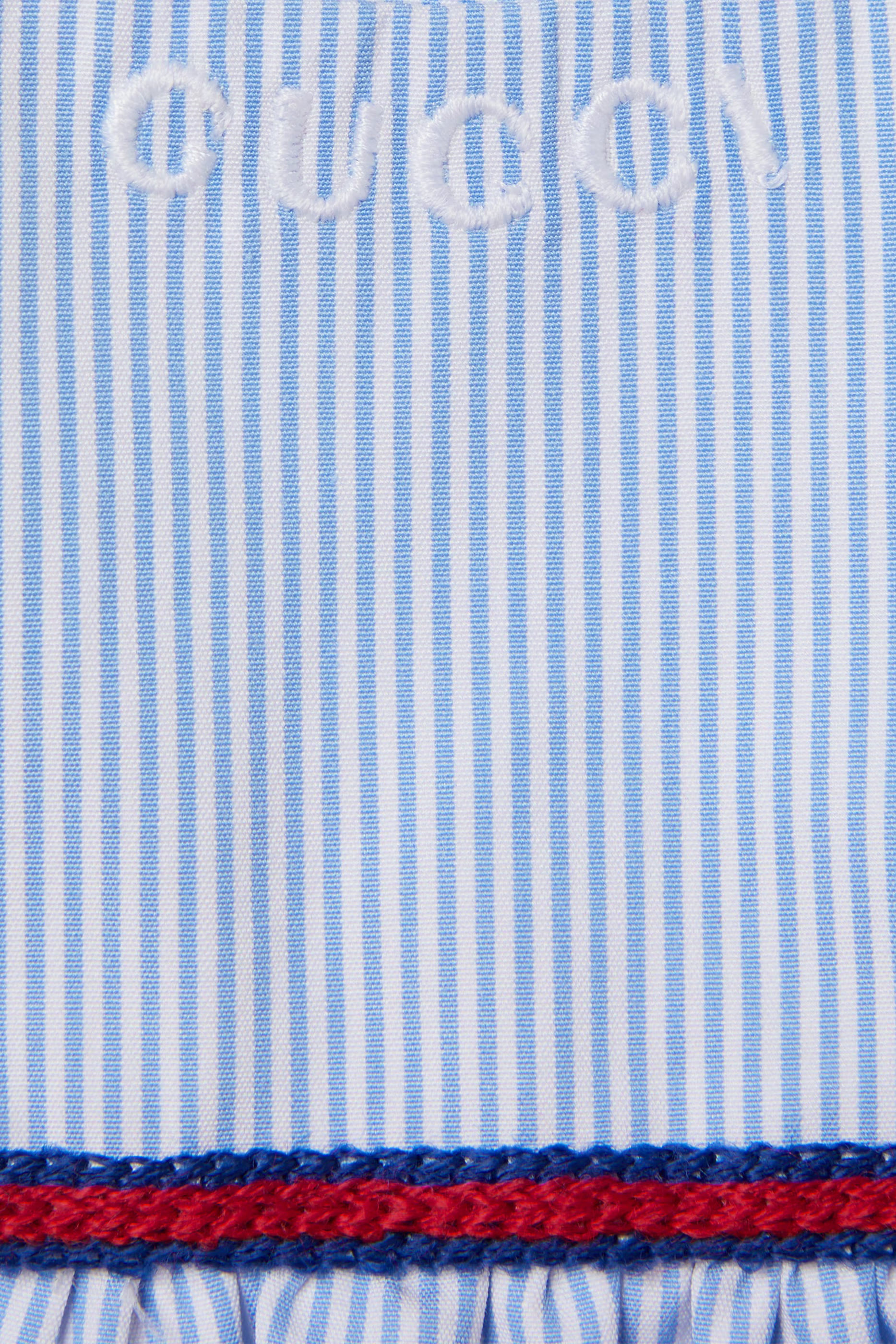 Kids Logo Embroidered Cotton Poplin Dress