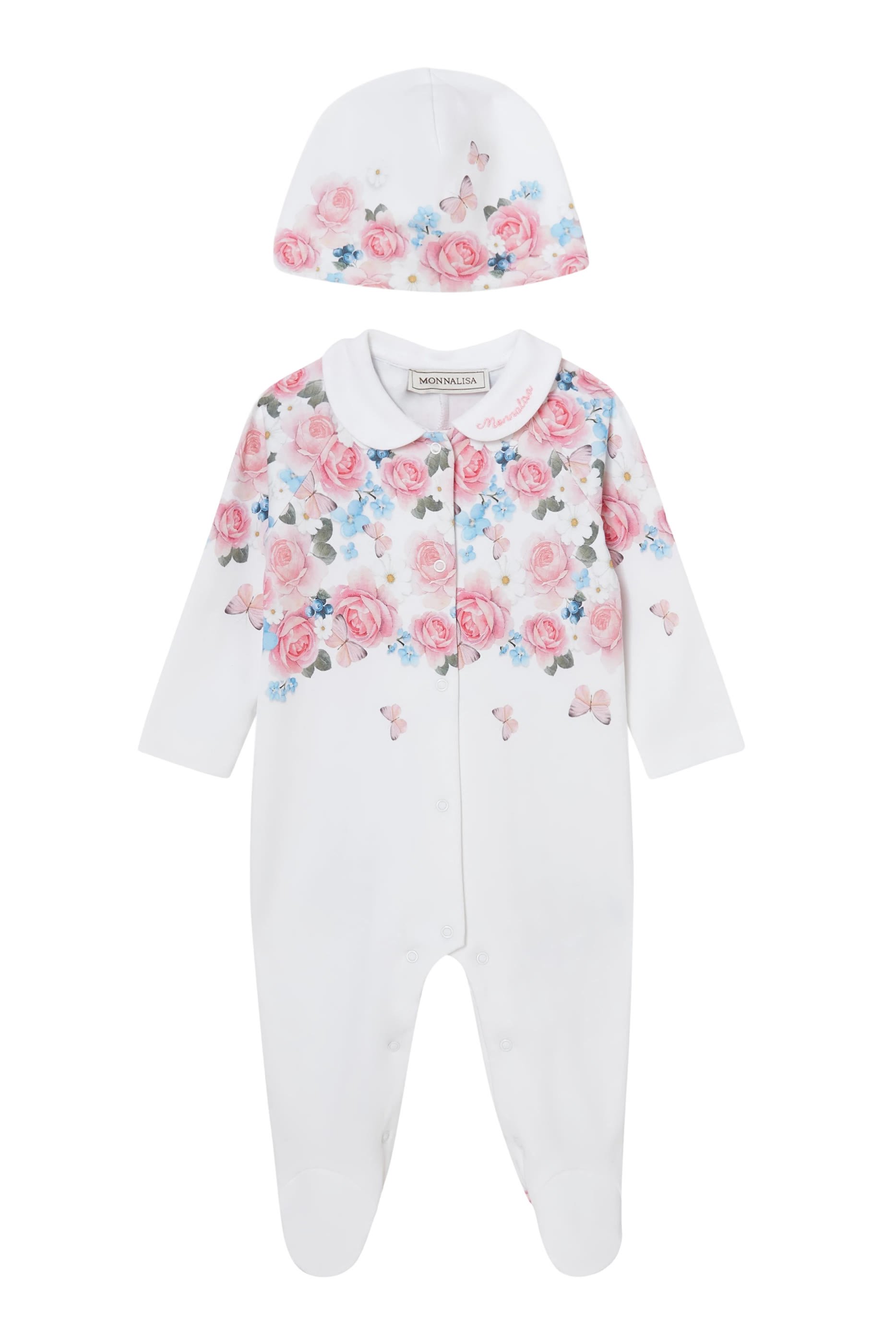 Kids Floral Pajama and Beanie Set